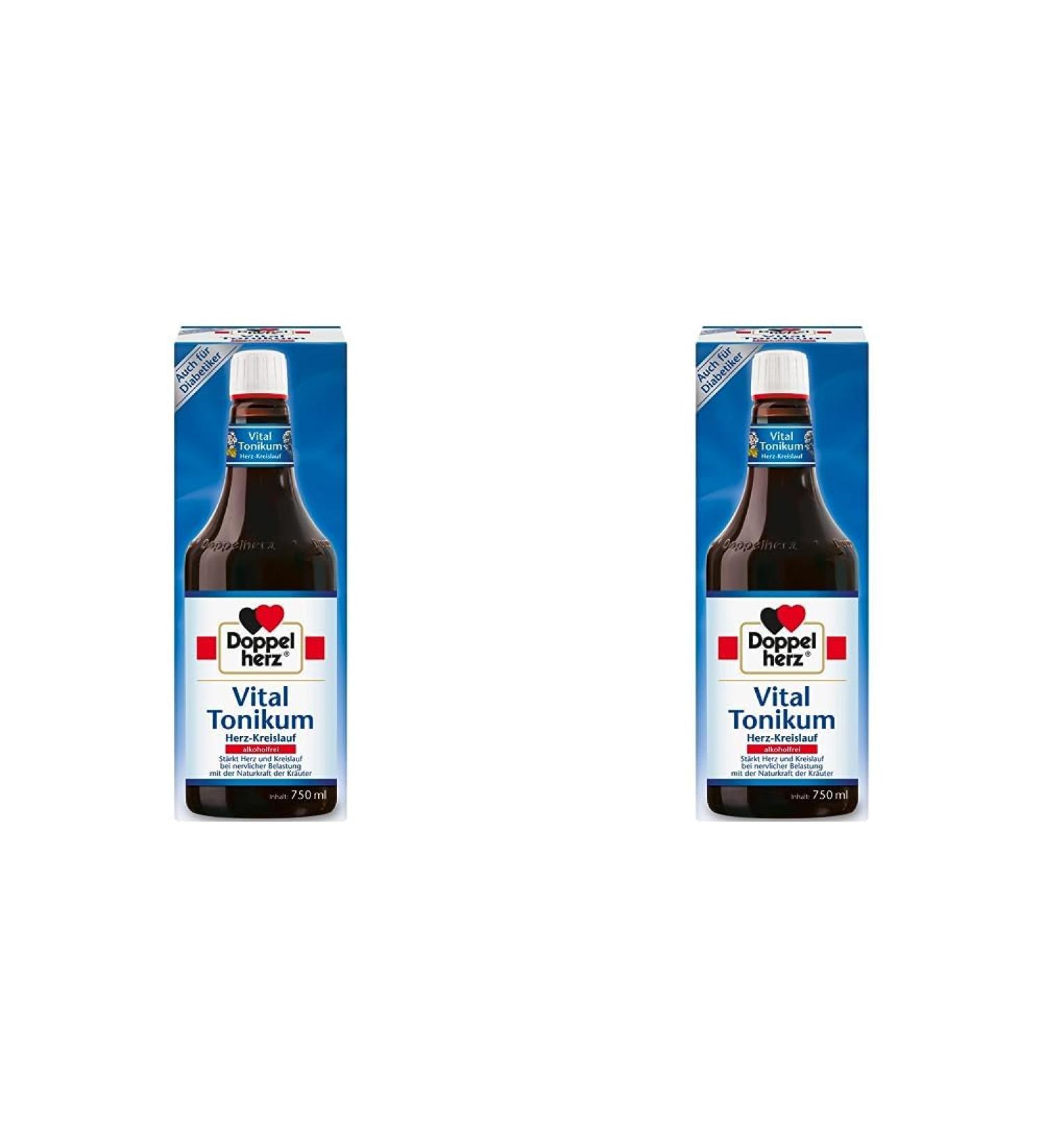 Doppelherz Vital Tonic for Cardiovascular Support - 750 ml (2 Pack) | International Shipping Available - Buy Online on SooperMarket.com