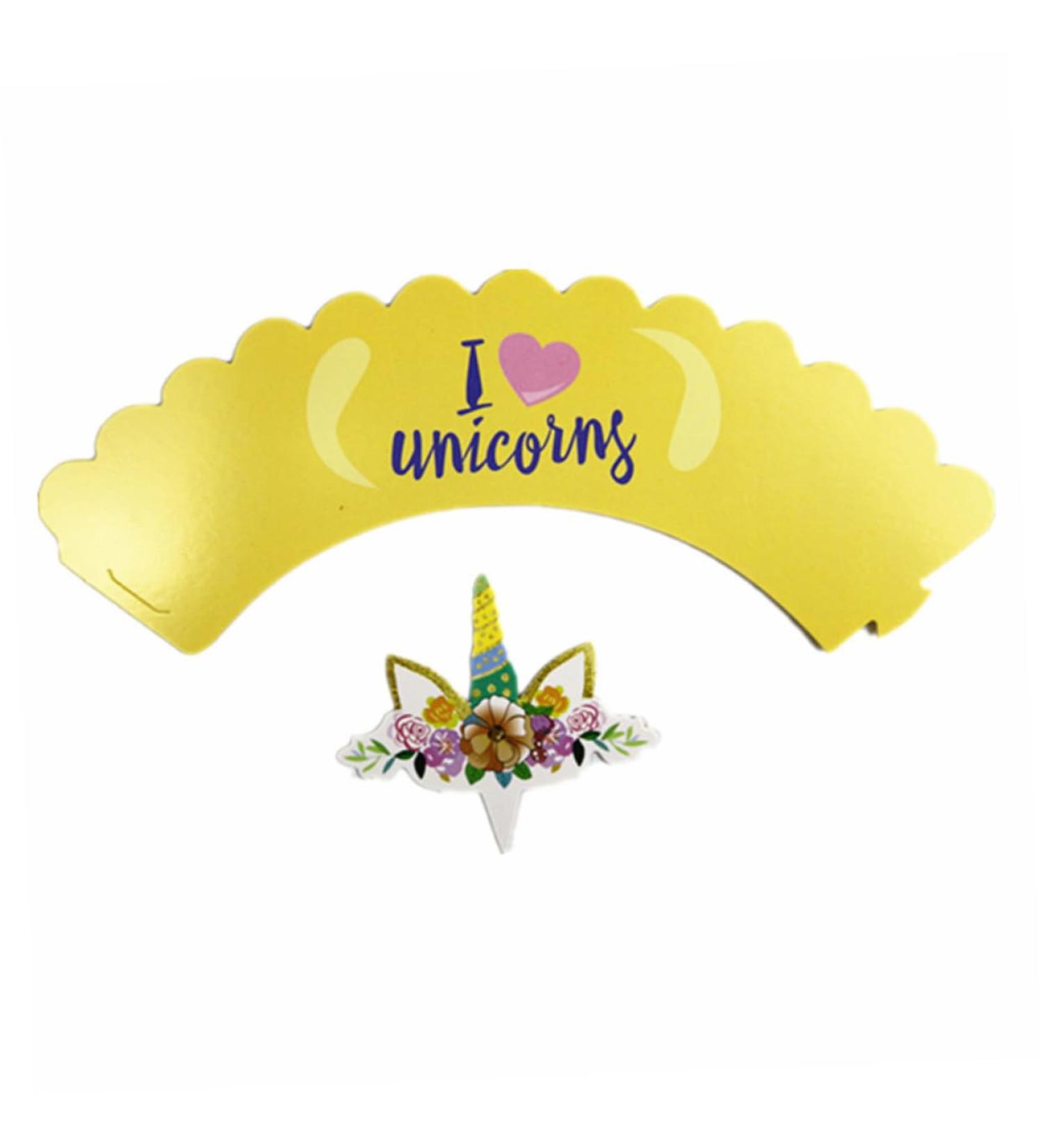 Warmhm Cake Decorations 96pcs Paper Cups Decorate Cake Unicorn Cupcake Wrappers - Buy Online on SooperMarket.com