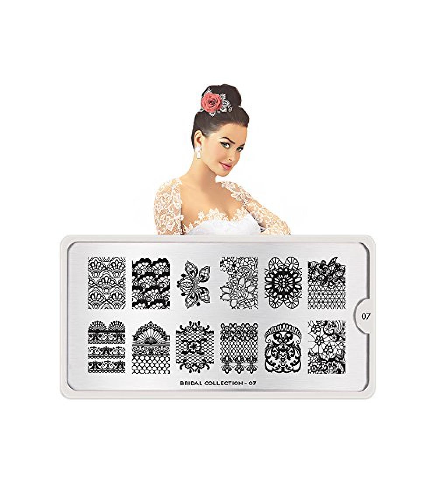 MoYou Stamping Schablon - Bridal 07 | Perfect Nail Art Stencils for International Shipping - Buy Online on SooperMarket.com