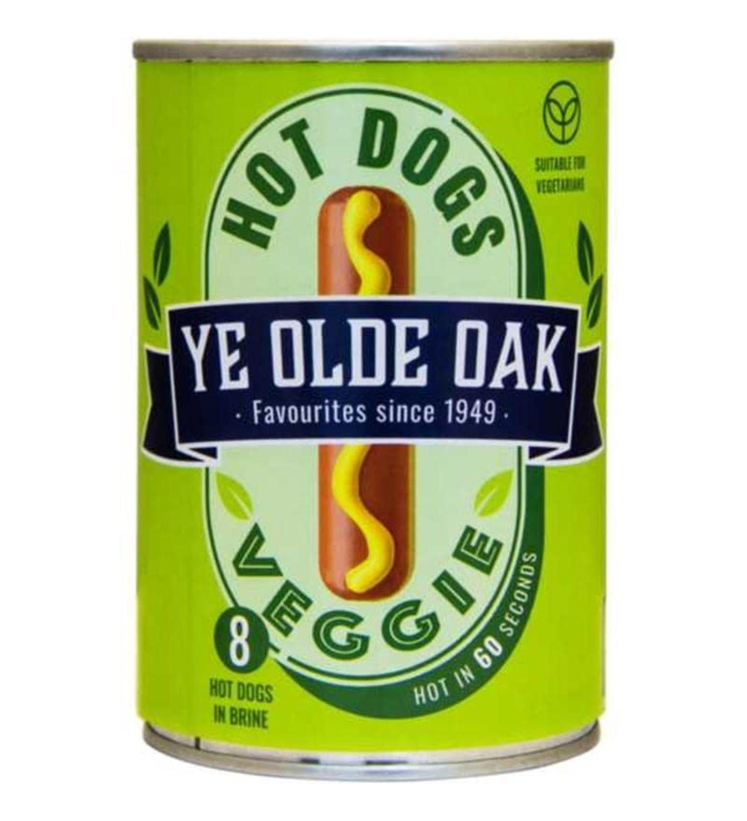 Ye Olde Oak Veggie Hot Dog in Brine 400g