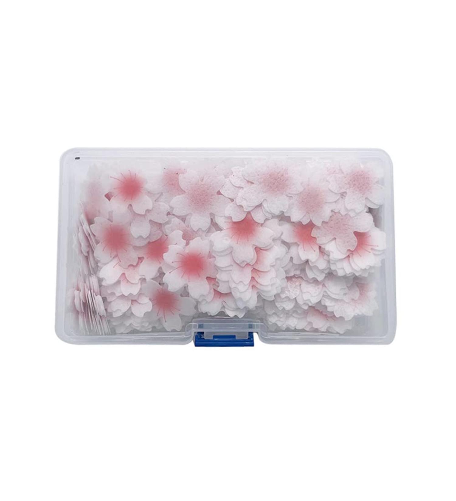 Hpory Edible Flower Cupcake Toppers 100 Pcs Cherry Blossoms Cake Topper Glutinous Rice Paper Happy Birthday Cake Toppers Flowers Cake Decorations for Birthday Wedding Celebration Party - Buy Online on SooperMarket.com