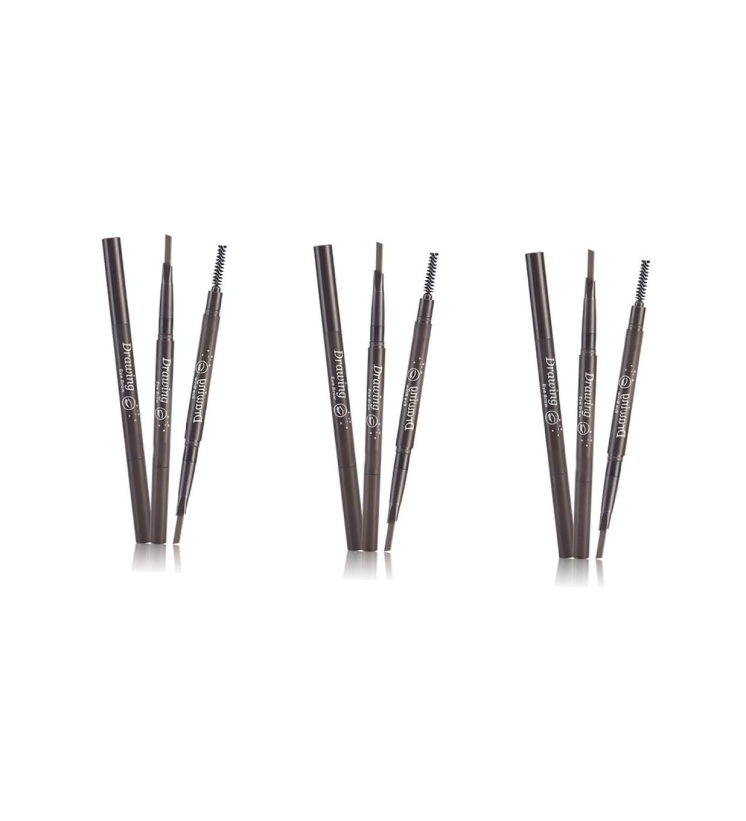 Angoily 3pcs 2 1 Eyebrow Pen Gothic+mirror Eyebrow Pencils Eyebrow Brush To Rotate Five Colors - Buy Online on SooperMarket.com