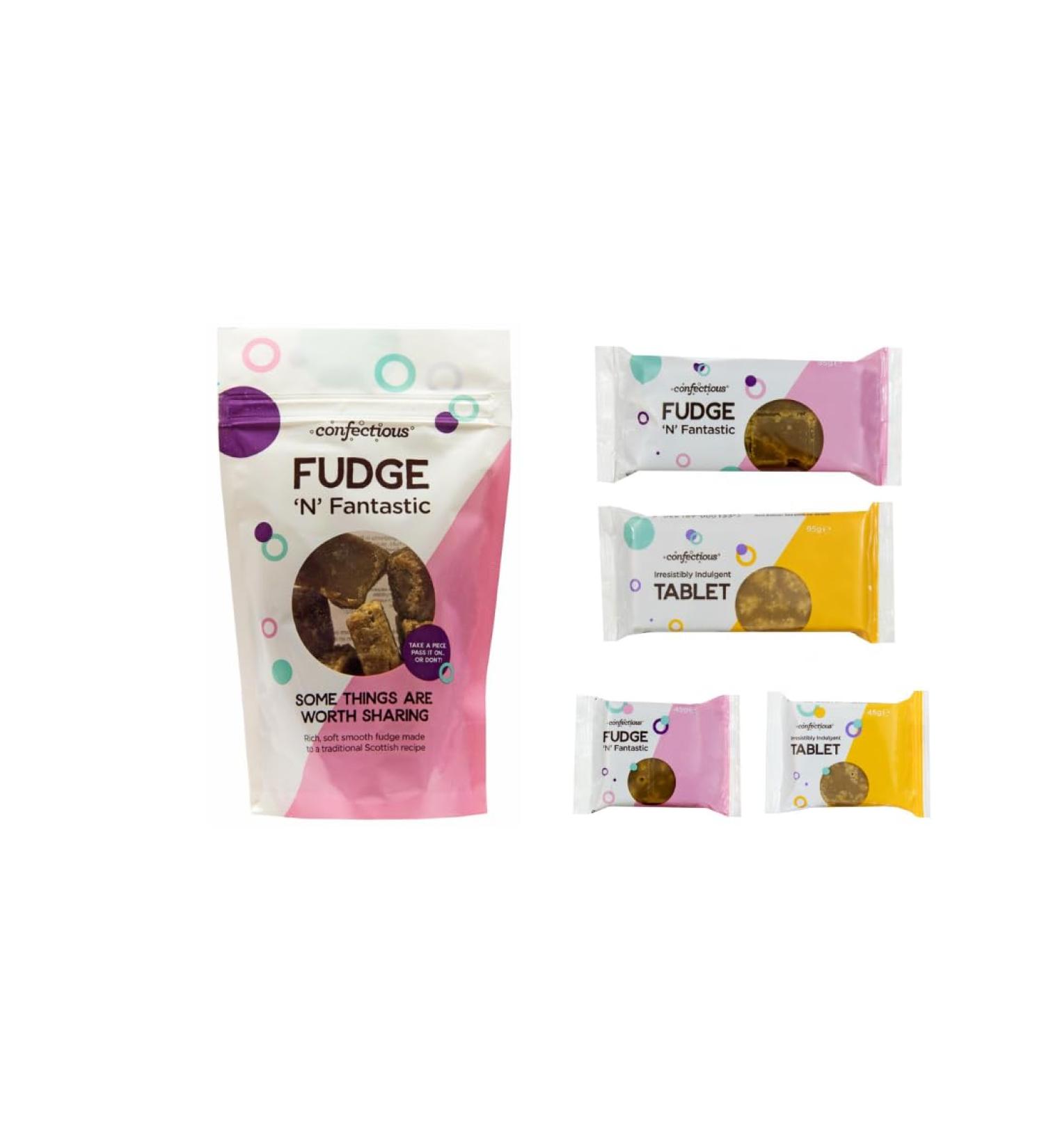 Handmade Traditional Scottish Tablet & Fudge Selection Box - Fudge 'n' Fantastic Irresistibly Indulgent Tablet - Artisanal Premium Quality Scottish Favourite Creamy Gift idea Christmas - Buy Online on SooperMarket.com