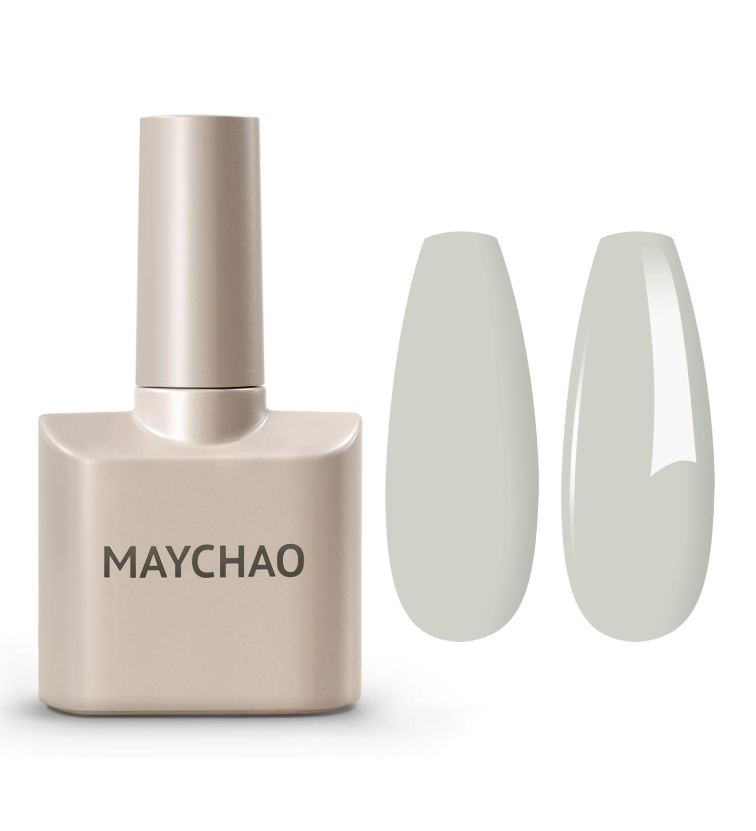 MAYCHAO 15ML Gel Nail Polish 1Pc Grey Green Gel Polish Soak Off UV LED Grey Nail Gel Polish Nail Art Starter Manicure Salon DIY at Home 0.5 OZ Grey-green - Buy Online on SooperMarket.com