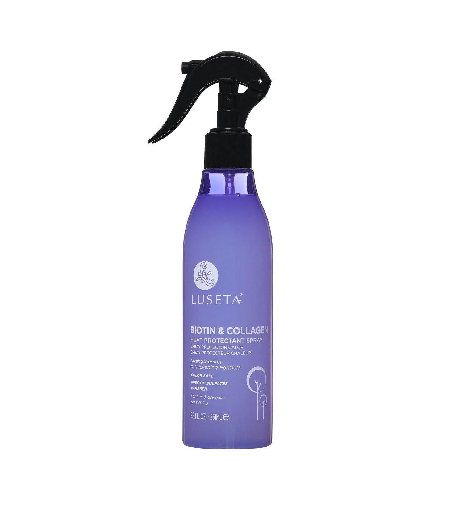 Luseta Biotin & Collagen Heat Protection Spray - Prevent Hair Breakage 8.5oz | Ideal for Men & Women | International Shipping - Buy Online on SooperMarket.com