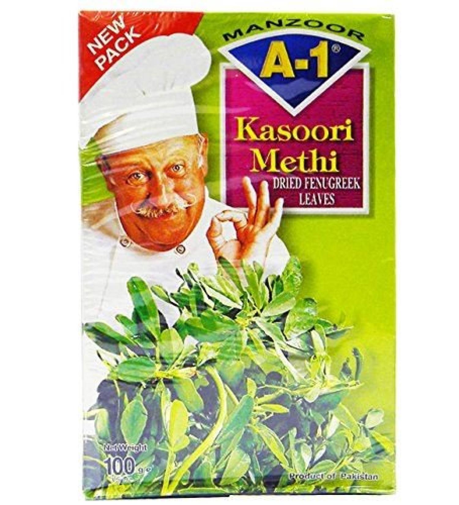 A1 - Dried Fenugreek Leaves (kasoori methi) 100g box