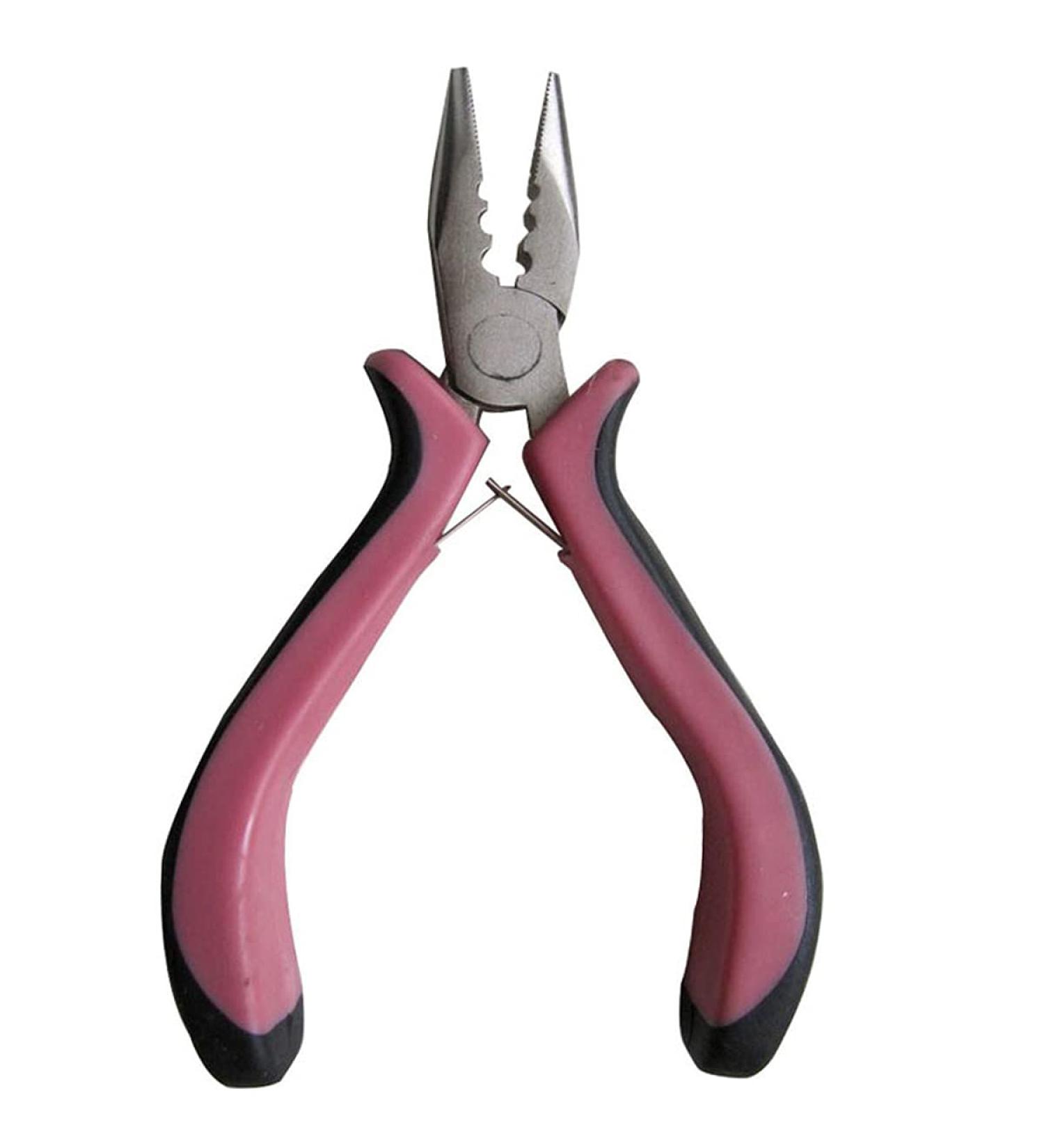 YUIP Hair extension Pliers Mini ring pliers Wig pliers Pliers for wigs Alloy hair extension pliers 3-hole hair extension clamp stainless steel For hair extensions black and pink - Buy Online on SooperMarket.com