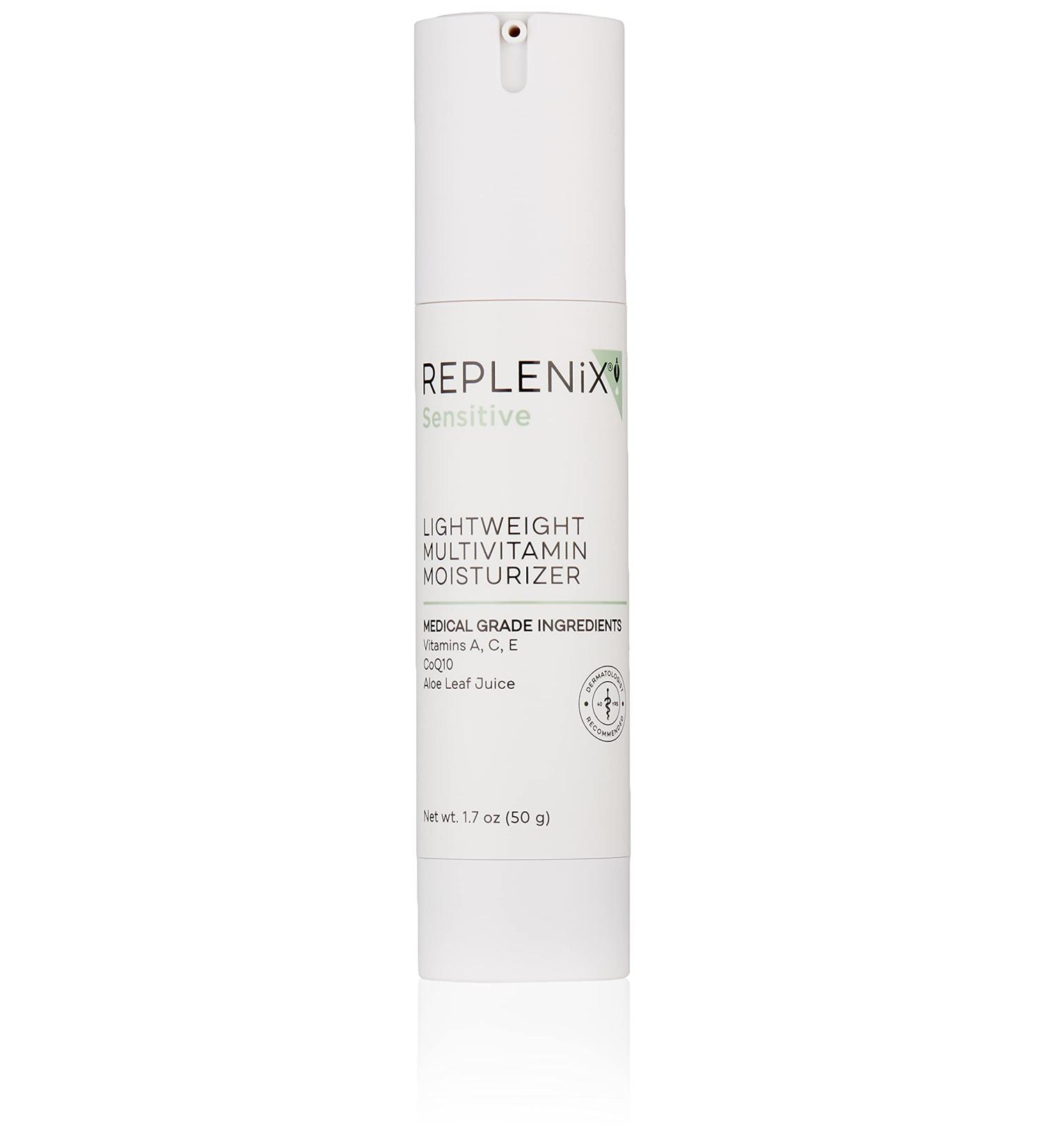 Replenix Lightweight Multivitamin Moisturizer - Sensitive Skin Face Lotion | Hydrating, Soothing, and Redness-Reducing | 1.7 oz - Buy Online on SooperMarket.com