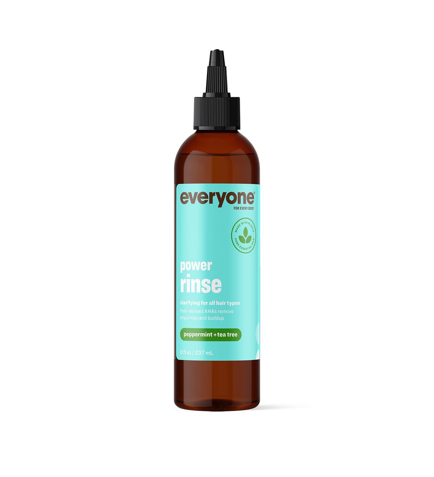 Everyone Hair Care Power Rinse - Meyer Peppermint & Tea Tree Scalp Cleanser | 8 fl oz Sulfate & Paraben Free Detox Treatment for Build Up - Buy Online on SooperMarket.com