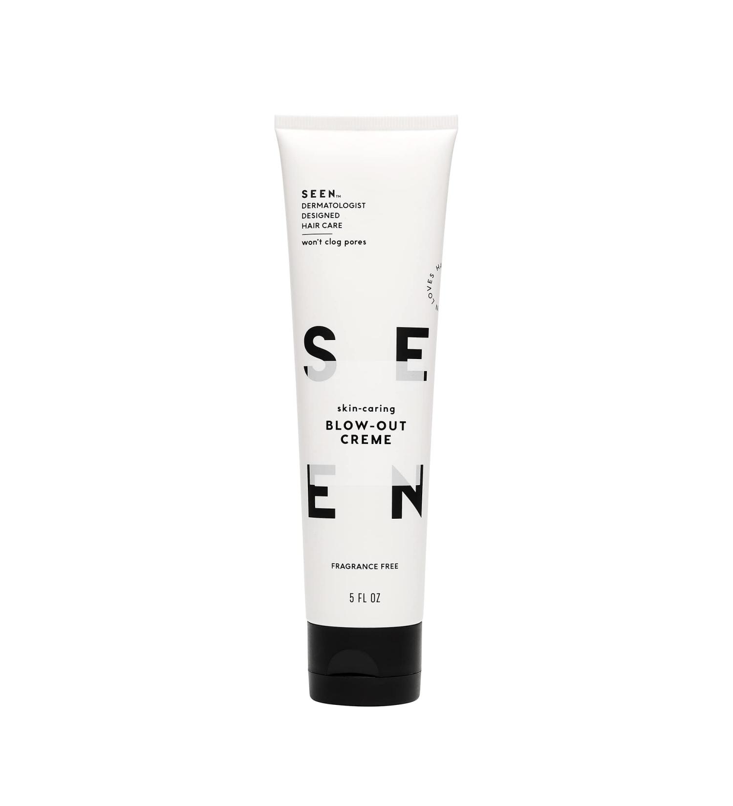 SEEN Fragrance-Free Blow-Out Creme: Non-Comedogenic & Sulfate-Free Hair Cream for Frizz Reduction and Heat Protection - Safe for Sensitive Skin - Buy Online on SooperMarket.com