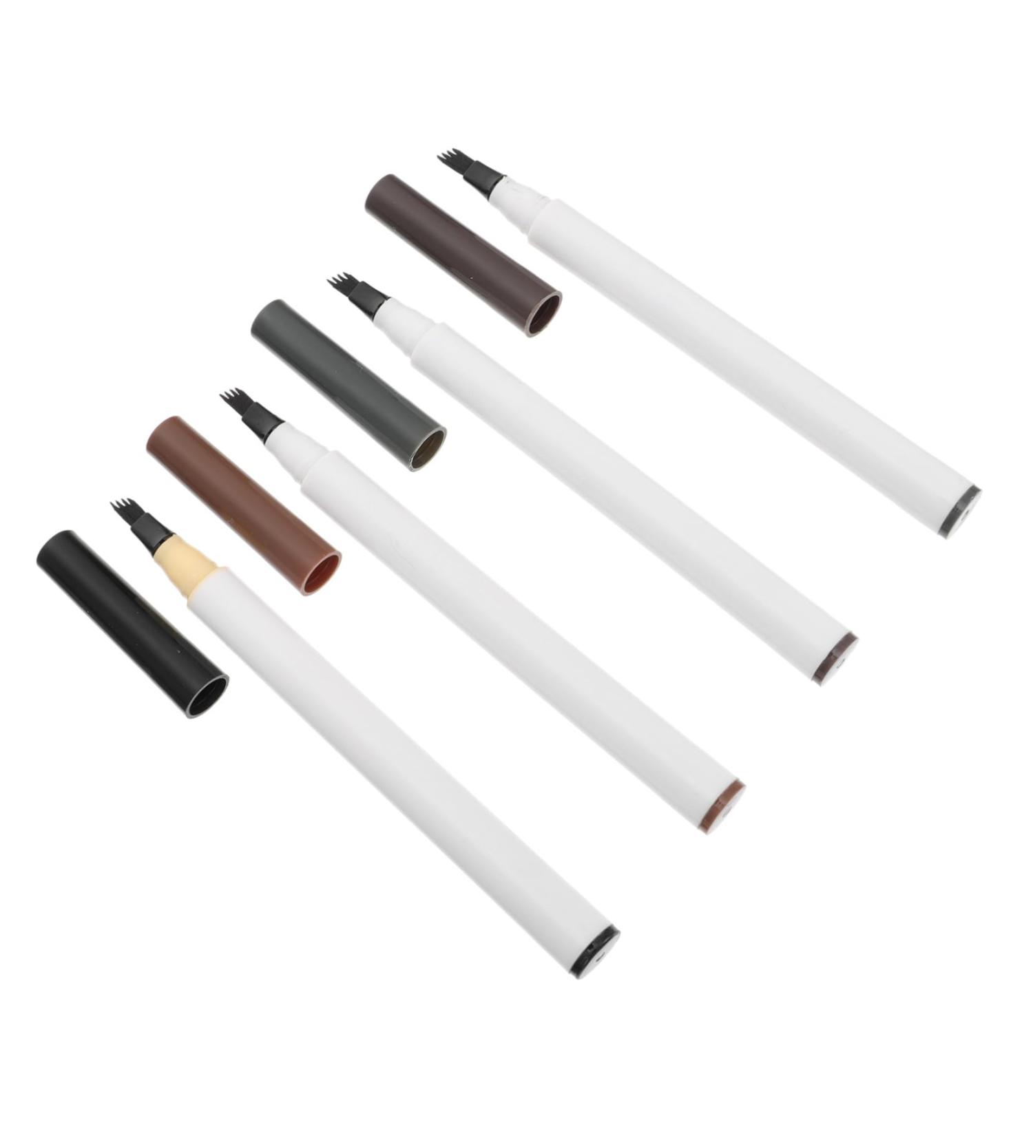 BELLIFFY 4pcs Four Forked Eyebrow Pencil Cosmetic Women Eyebrow Pencils Eyebrow Pencil Brown Make up Kit Abs - Buy Online on SooperMarket.com