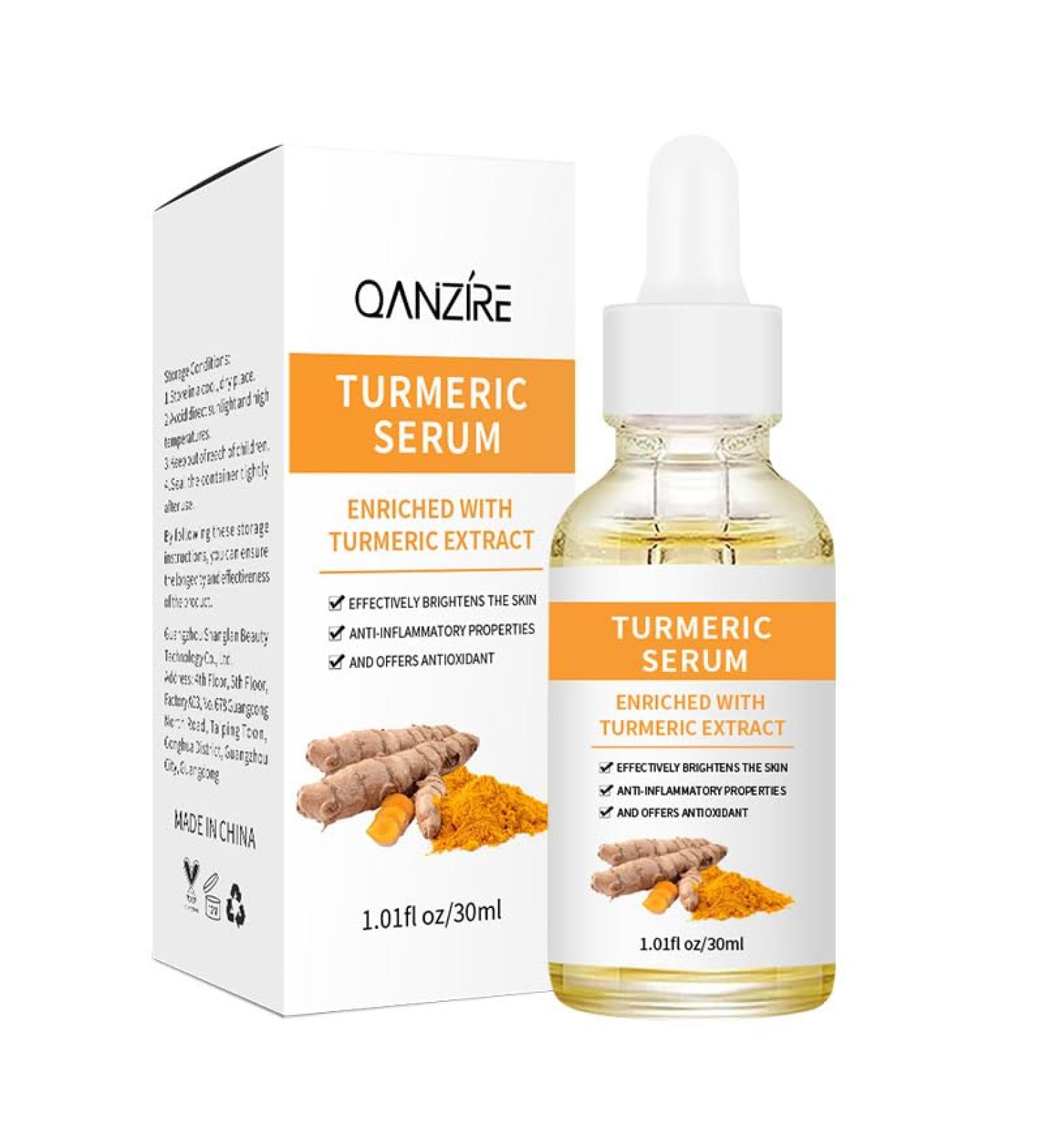 Turmeric face seruem Dark Spot Remover Essence Turmeric Serums for face Brightens Skin Tone Moisturizes Hydrates Lightens Age-Spots Acne Reduce Fine Lines Facial Care Anti-Aging Serum - Buy Online on SooperMarket.com