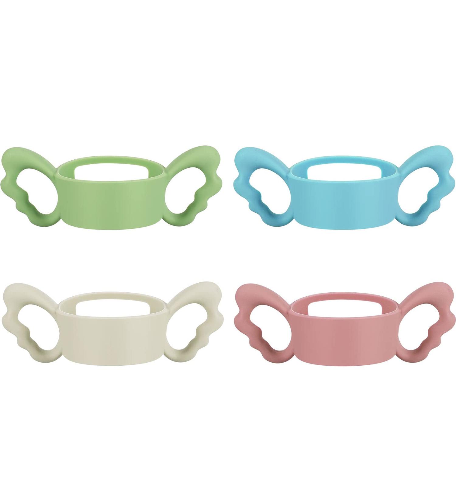 4 Pieces Kids Silicone Bottle Handles - Wide-Neck Baby Bottle Handle for Small Hands - Buy Online on SooperMarket.com