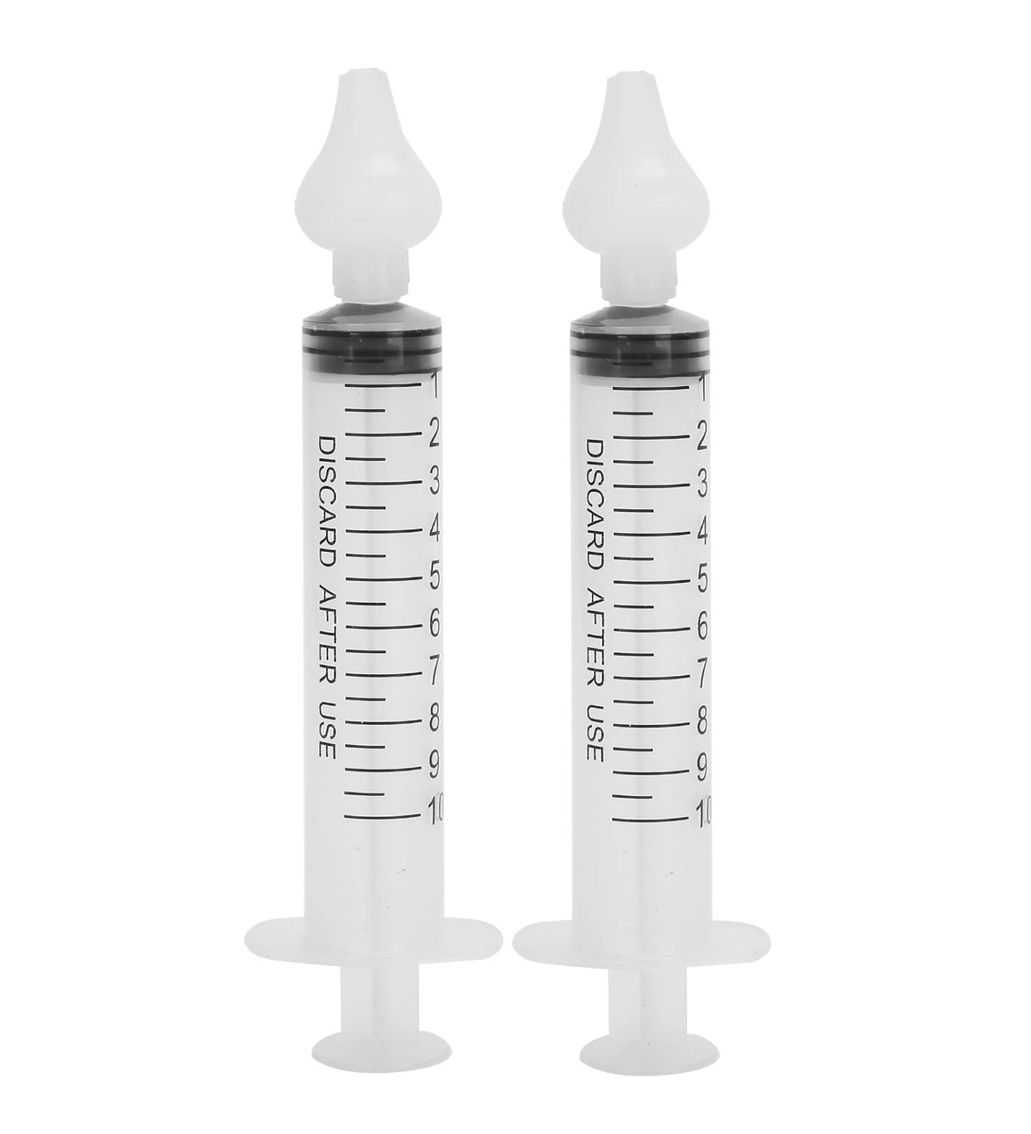 2Pcs 10ml Baby Nasal Irrigator Infant Nose Cleaner Nose Cleaner Rinsing Device for Gentle Nasal Care - Buy Online on SooperMarket.com