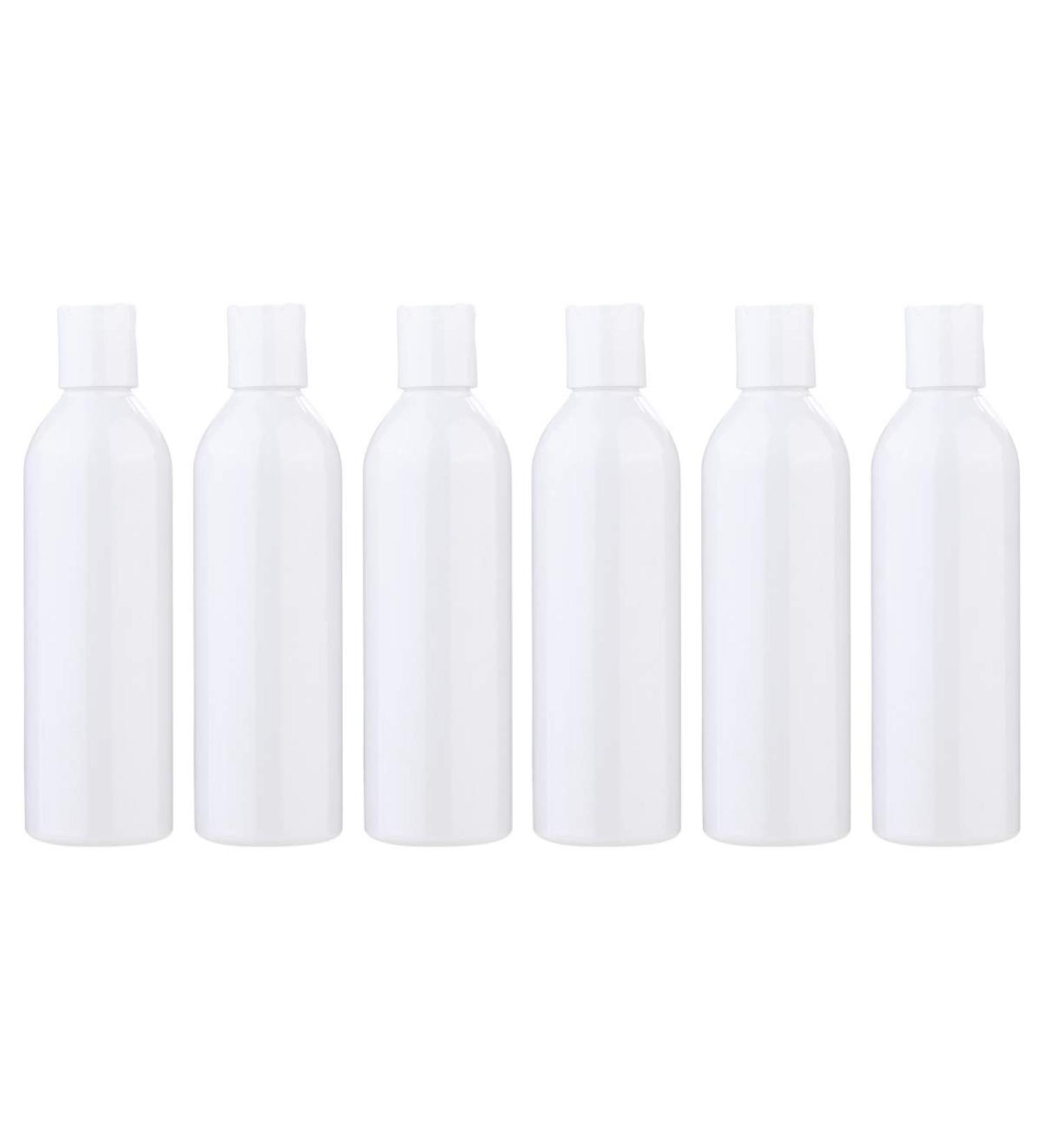 Minkissy 6pcs Portable Dispensing Empty Bottles Clear Water Bottle Refillable Shampoo and Conditioner Cosmetic Containers Shampoo Bottles Empty Shower Gel Bottle White Travel Lotion Filling - Buy Online on SooperMarket.com