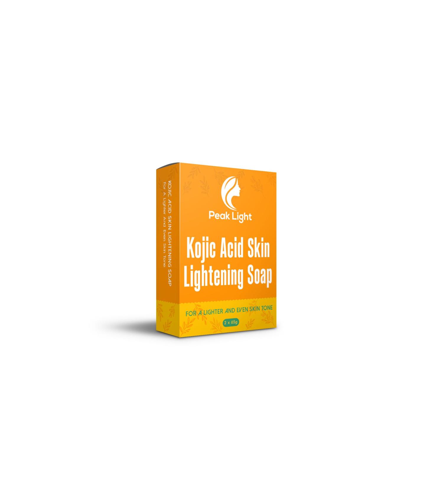 2 x 65G Peak Light Kojic Acid Skin Lightning Soap Face Bar - Targets Dark Spots, Acne, and Red Scars - Highest Grade Formula - Buy Online on SooperMarket.com
