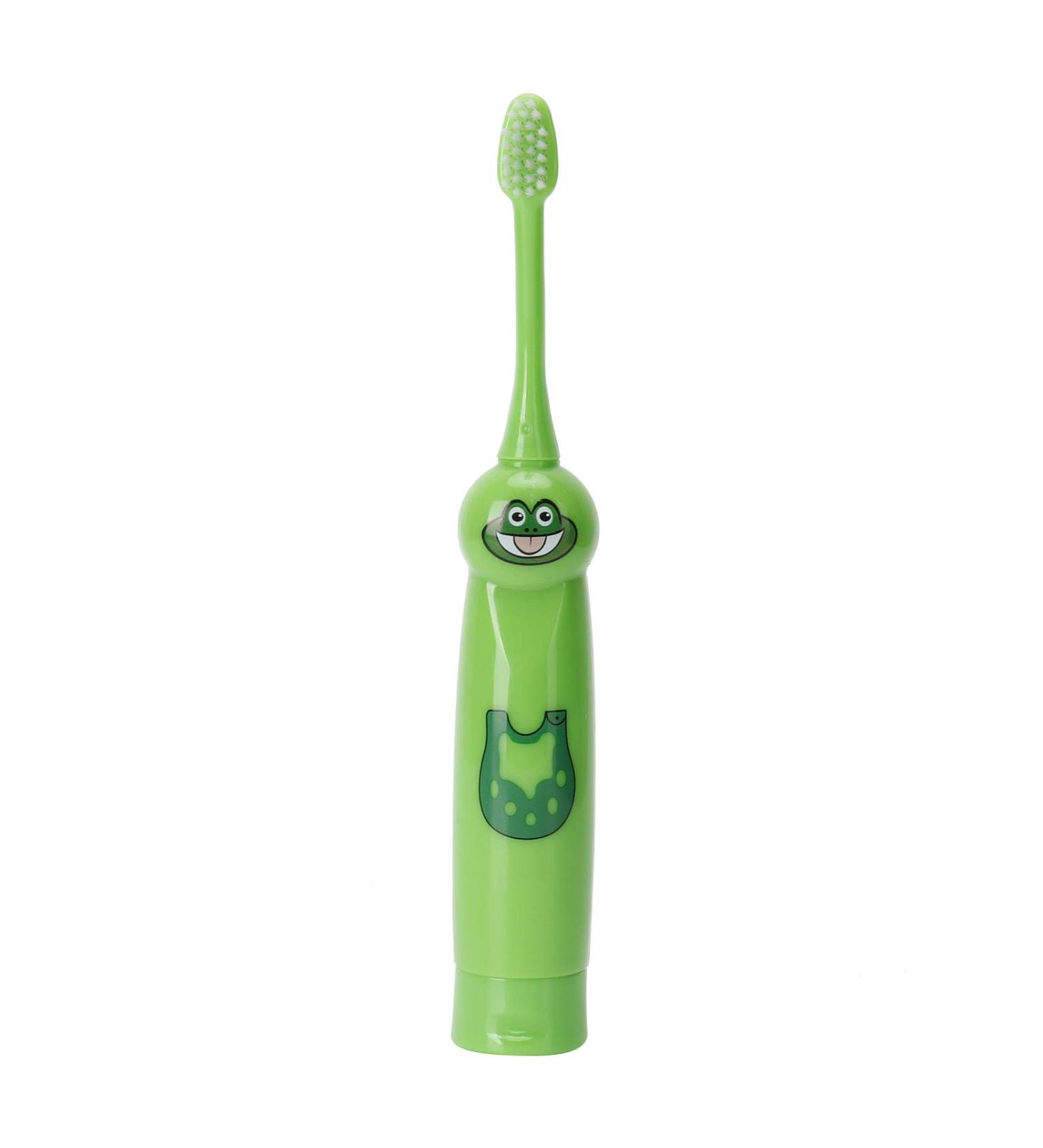 Joyzan Electric Toothbrush for Kids - Waterproof Cartoon Patterns Battery-Operated Interactive Tooth Cleaning Brush - Ideal Gift for Children (Green) - Buy Online on SooperMarket.com