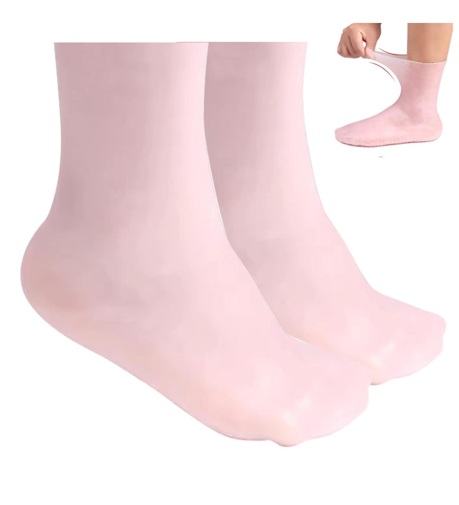 Silicone Moisturizing Socks 1 Pair Long Soft Gel Socks Anti Slip Women Foot Mask Socks Spa Pedicure for Dry Cracked Feet Softening Calluses Rough Skin L - Buy Online on SooperMarket.com
