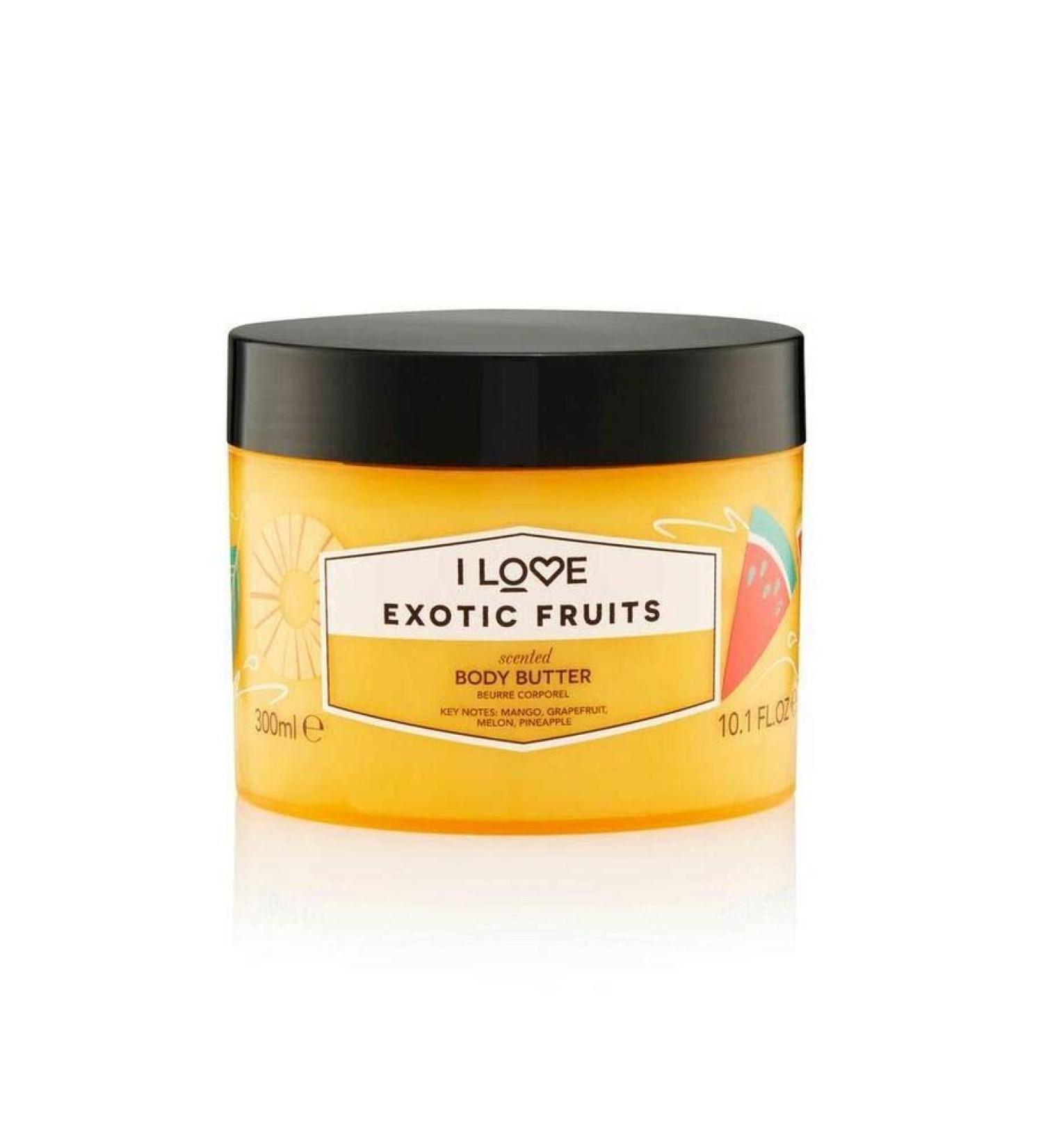 I love exotic fruits scented body butter packed with sheer butter & coconut oil to regenerate & nourish the Skin 85% Naturally derived Ingredient vegan -Friendly - 330ml