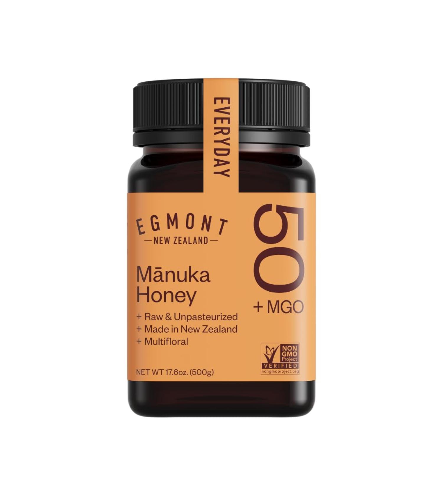 Egmont Raw Manuka Honey MGO 50+ | Multifloral, Unpasteurized 17.6 oz (500g) - Buy Online on SooperMarket.com