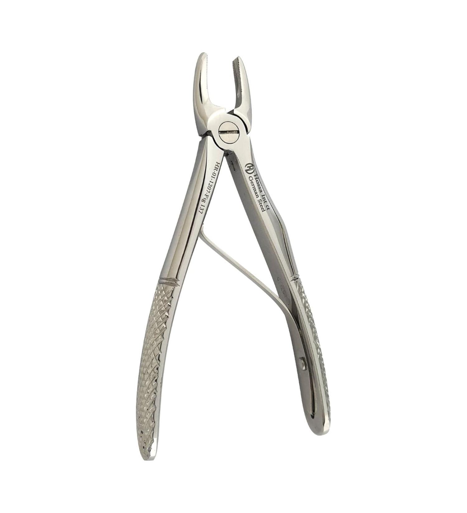 Dental forceps for children's primary teeth (front upper) 12 cm - FIG-137 - Robust dental forceps - Premium German surgical steel (silver)