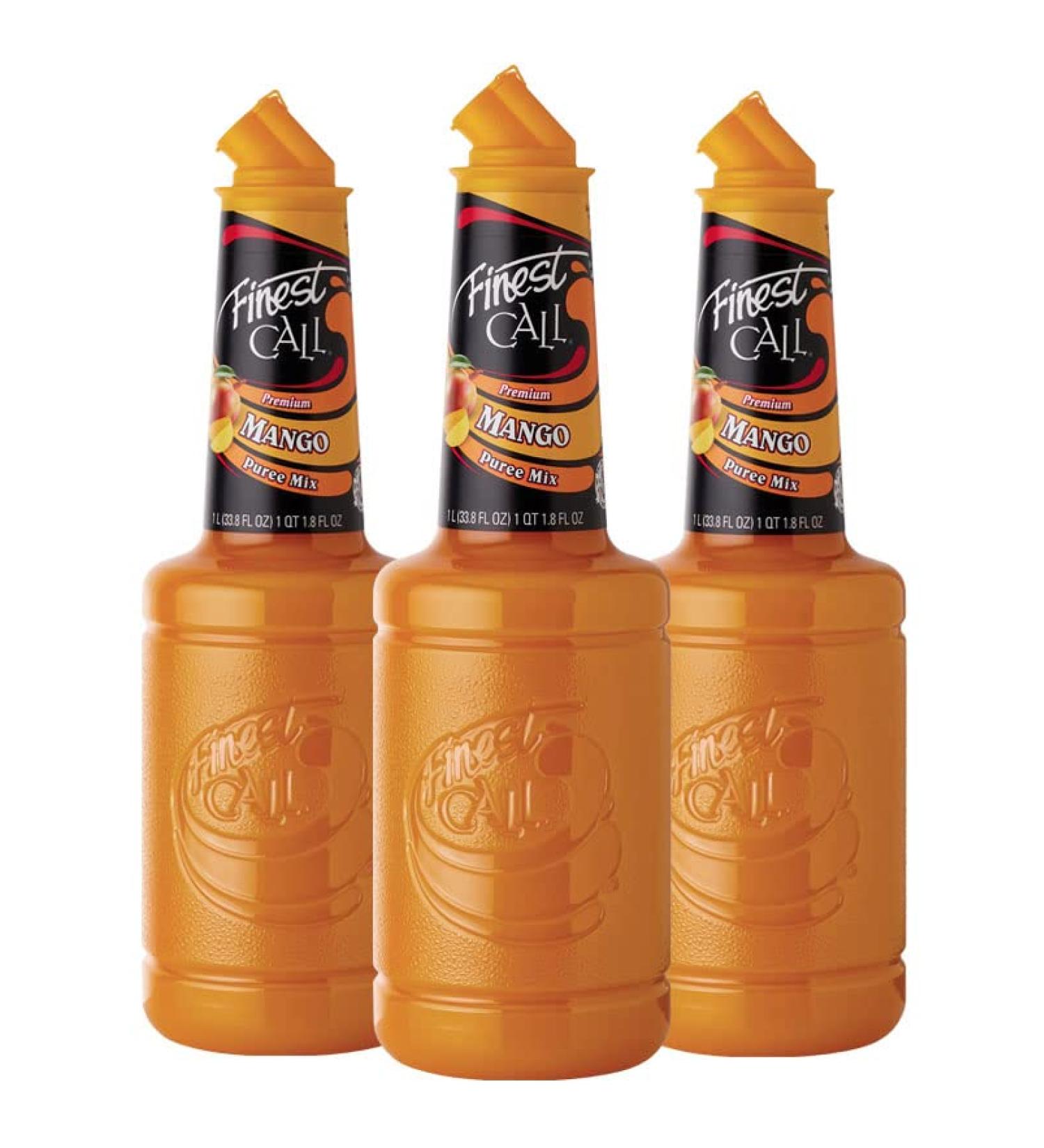 Finest Call Premium Mango Fruit Puree Drink Mix 1 Liter Bottle - Pack of 3 - Buy Online on SooperMarket.com