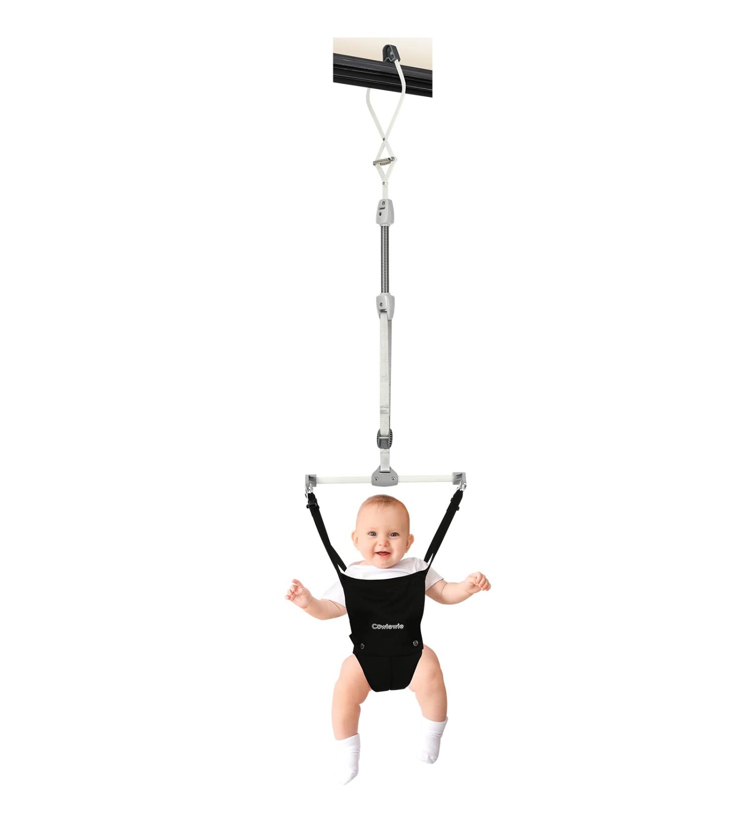 Cowiewie 2 in 1 Baby Door Jumper w/ Baby Walking Harness Function  Baby Jumper with Door Clamp Adjustable Strap and Seat  Fits 80" - 87" high Door Frame - Buy Online on SooperMarket.com