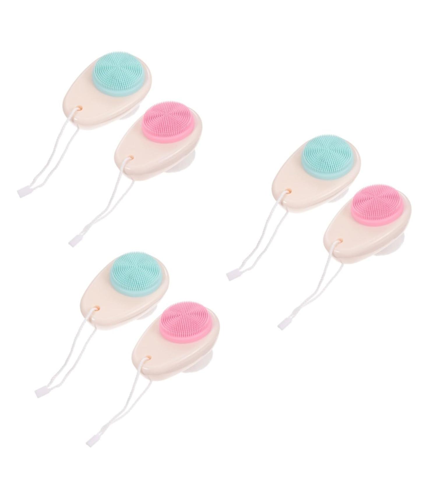 FRCOLOR Pack of 6 Double-Sided Facial Cleansing Brush Female Face Brush Deep Cleansing Brush Silicone Clean Facial Toner Painted Handle 3D Household Cleansing Milk - Buy Online on SooperMarket.com