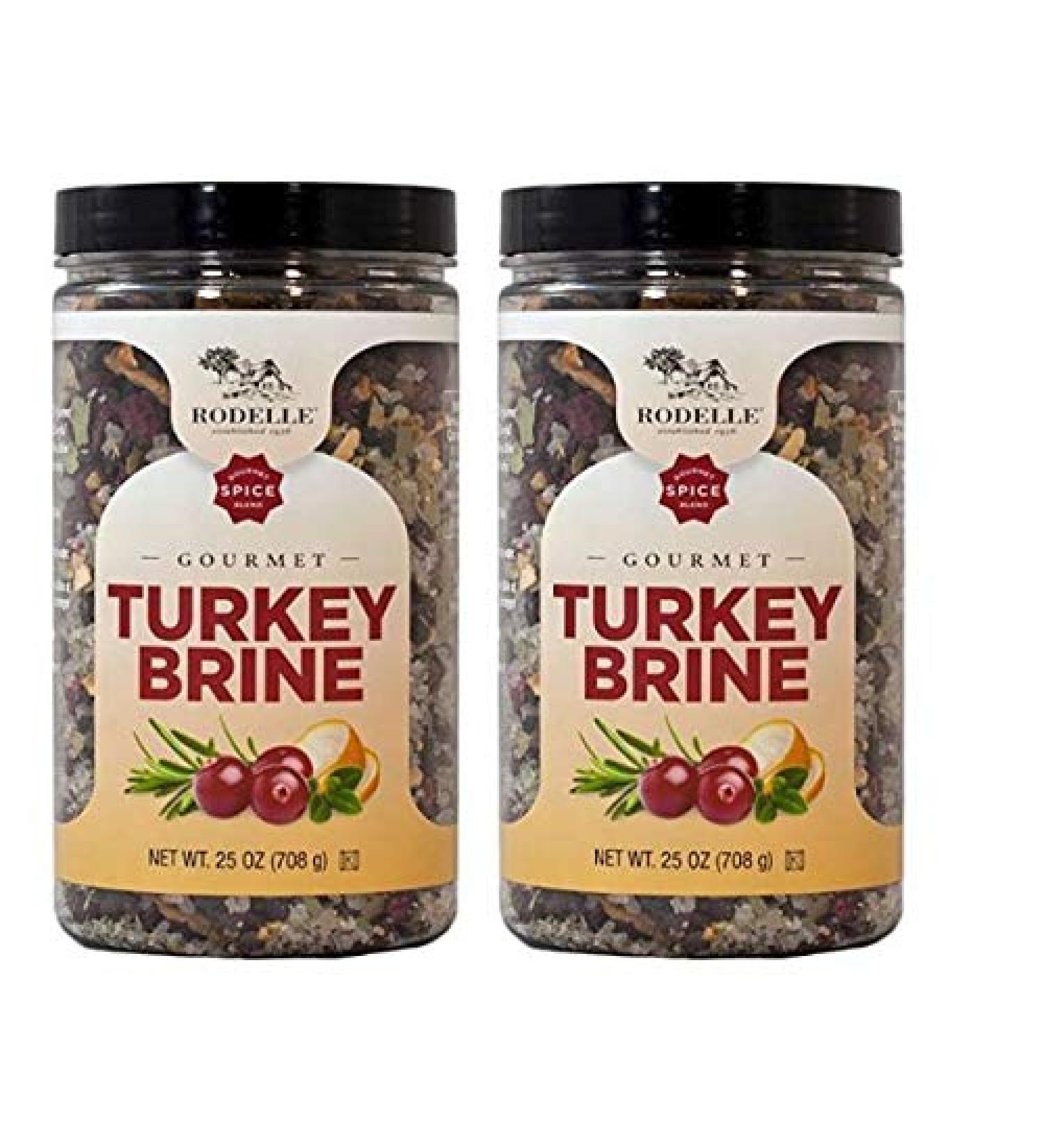 Rodelle Turkey Brine 25oz (2 Pack) - 3lb Total | All-Natural Seasoning for Juicy Thanksgiving Turkey - Buy Online on SooperMarket.com