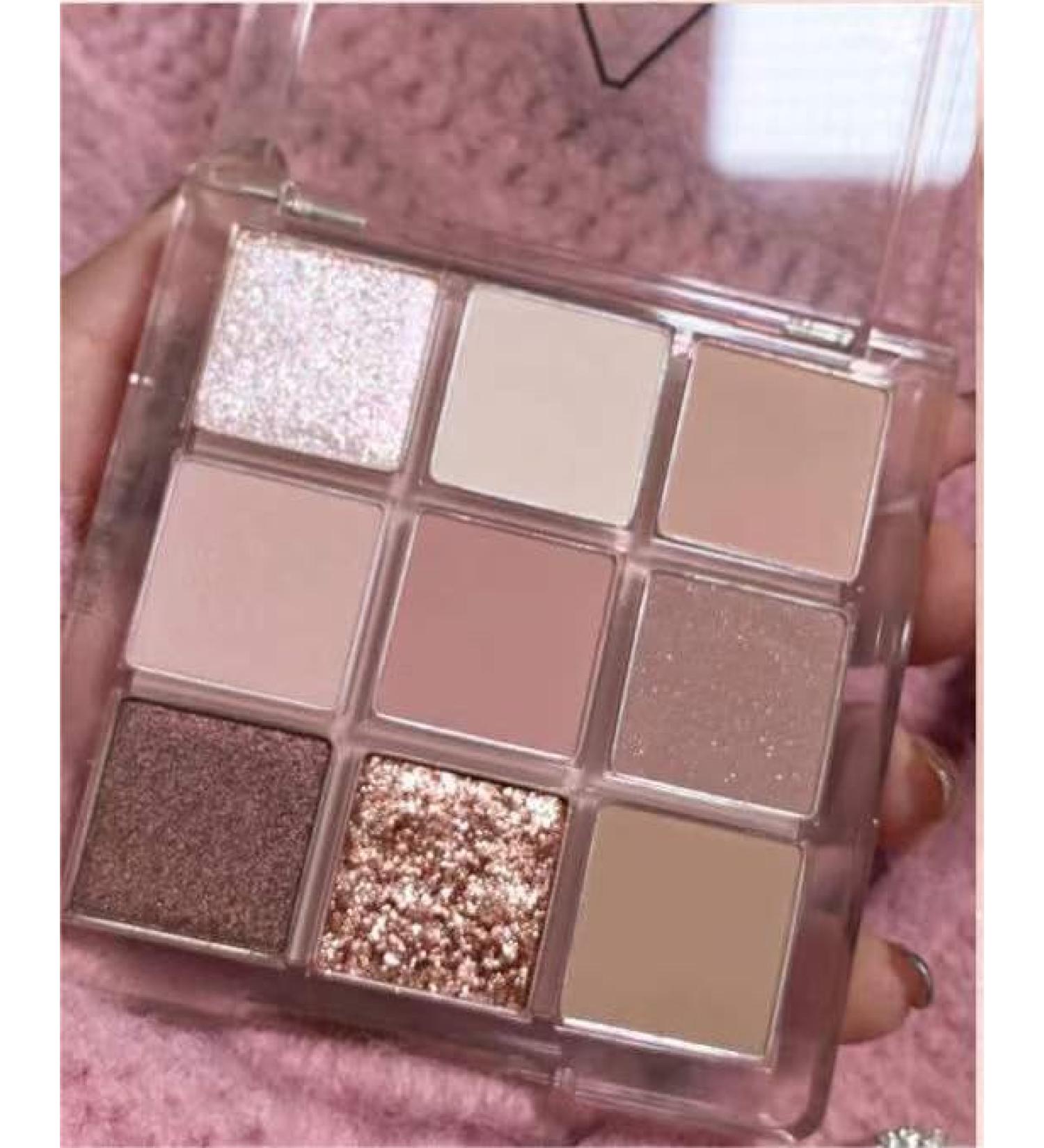 Lovelycat 9 Colors Glitter Eyeshadow Makeup Palette Matte High Pigmented Colorful Creamy Texture Eye Shadow Powder Natural Waterproof Long Lasting Eyeshadow Powder Cosmetics (purple) - Buy Online on SooperMarket.com