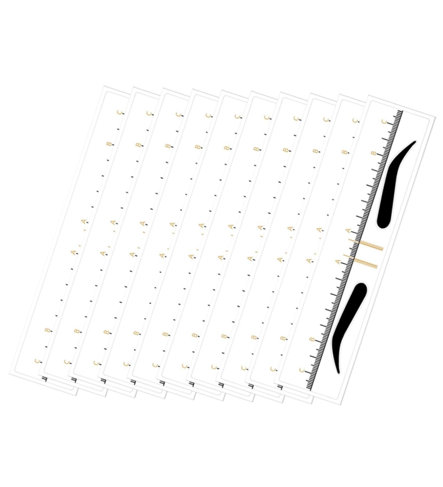 Hemoton 10pcs Eyebrow Positioning Ruler Plastic Eyebrow Ruler Brow Guide Stencil Shape Template Mold Make up - Buy Online on SooperMarket.com