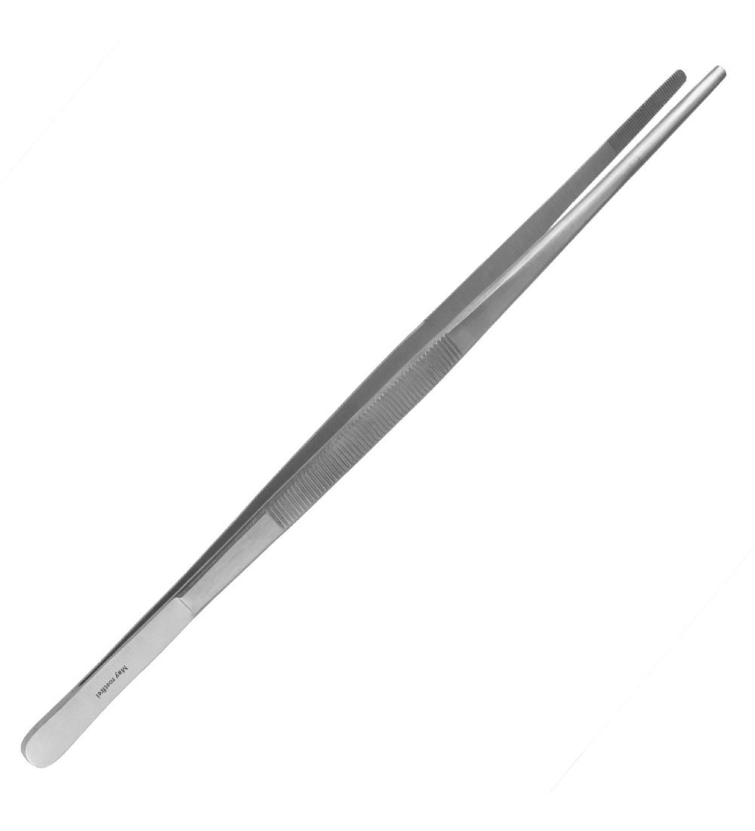 May Tweezers - 20 cm Straight Serrated Stainless Steel - Anti-Magnetic - Perfect for Precision Handling - Buy Online on SooperMarket.com