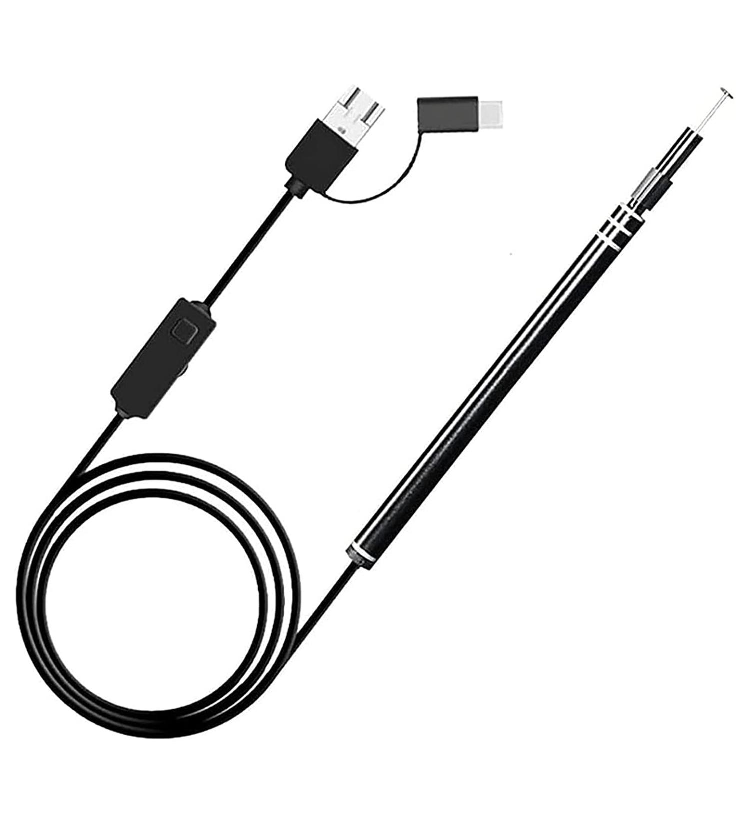 Jteremy 5.5mm HD Visual Ear Camera | 3-in-1 WiFi Ear Endoscope with 6 LED Light | Ear Wax Removal Tool - Buy Online on SooperMarket.com