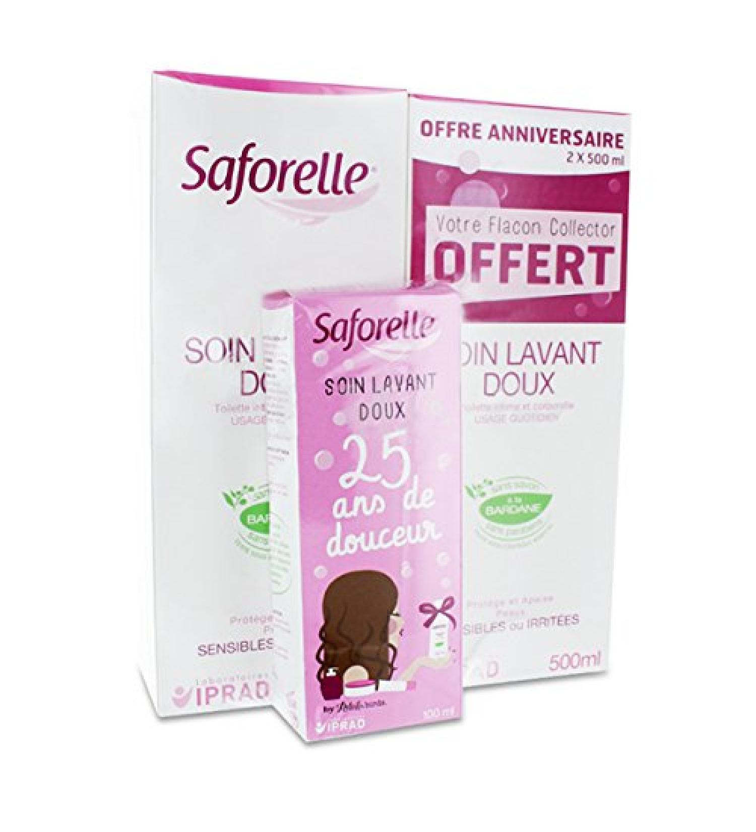 Saforelle Gentle Cleansing Care 2 X 500Ml + 1 Gentle Cleansing Care 100Ml Offered