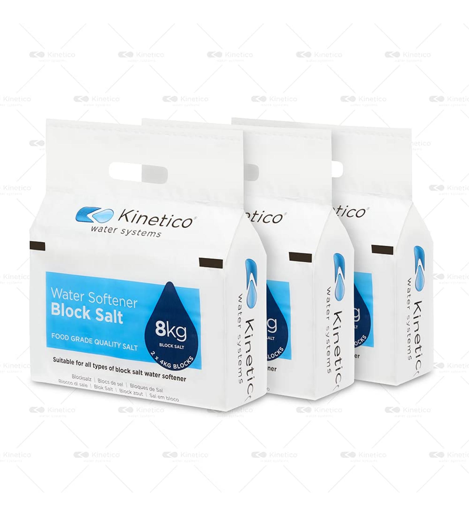 Kinetico Block Salt for Water Softeners - Genuine Kinetico Product - Delivers Superior Performance - 3 packs with 6 salt blocks in total 3 Packs - 6 Blocks - Buy Online on SooperMarket.com
