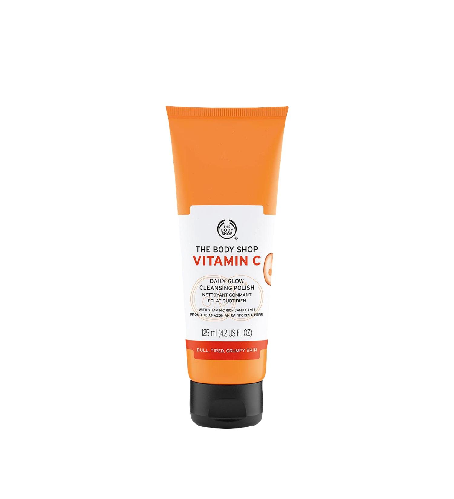 The Body Shop Vitamin C Facial Cleansing Polish 3.3 oz - Brightening Exfoliator for Glowing Skin | International Shipping Available - Buy Online on SooperMarket.com