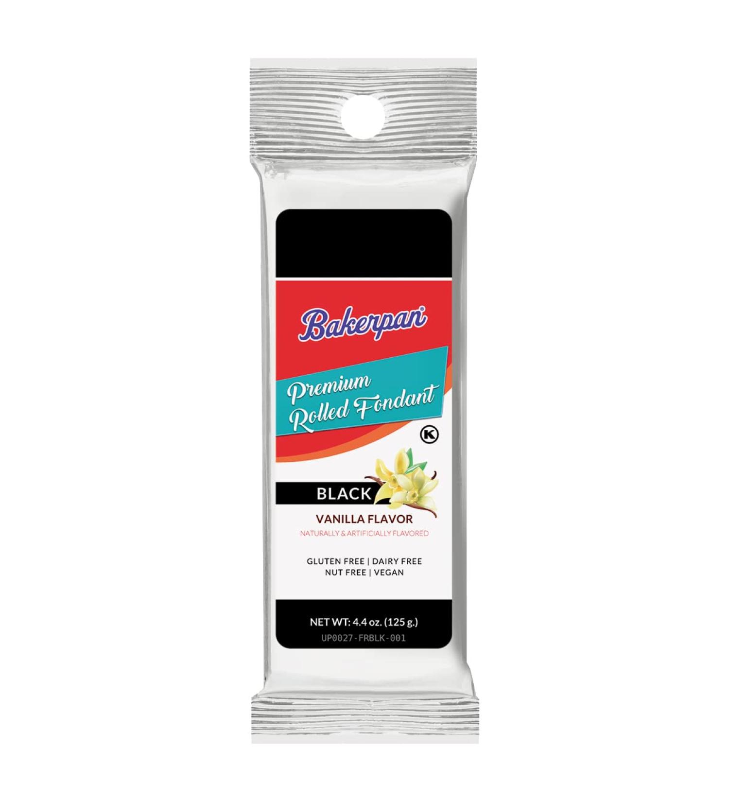 Bakerpan Premium Rolled Black Fondant Vanilla Flavor - 4.4 oz | Buy Online Now - Buy Online on SooperMarket.com