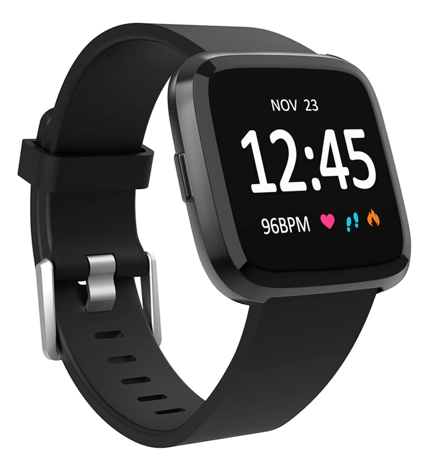 Fitbit Versa 2/Versa Lite Sport Band - Classic Soft Silicone Replacement Wristband - Black - Large - Buy Online on SooperMarket.com