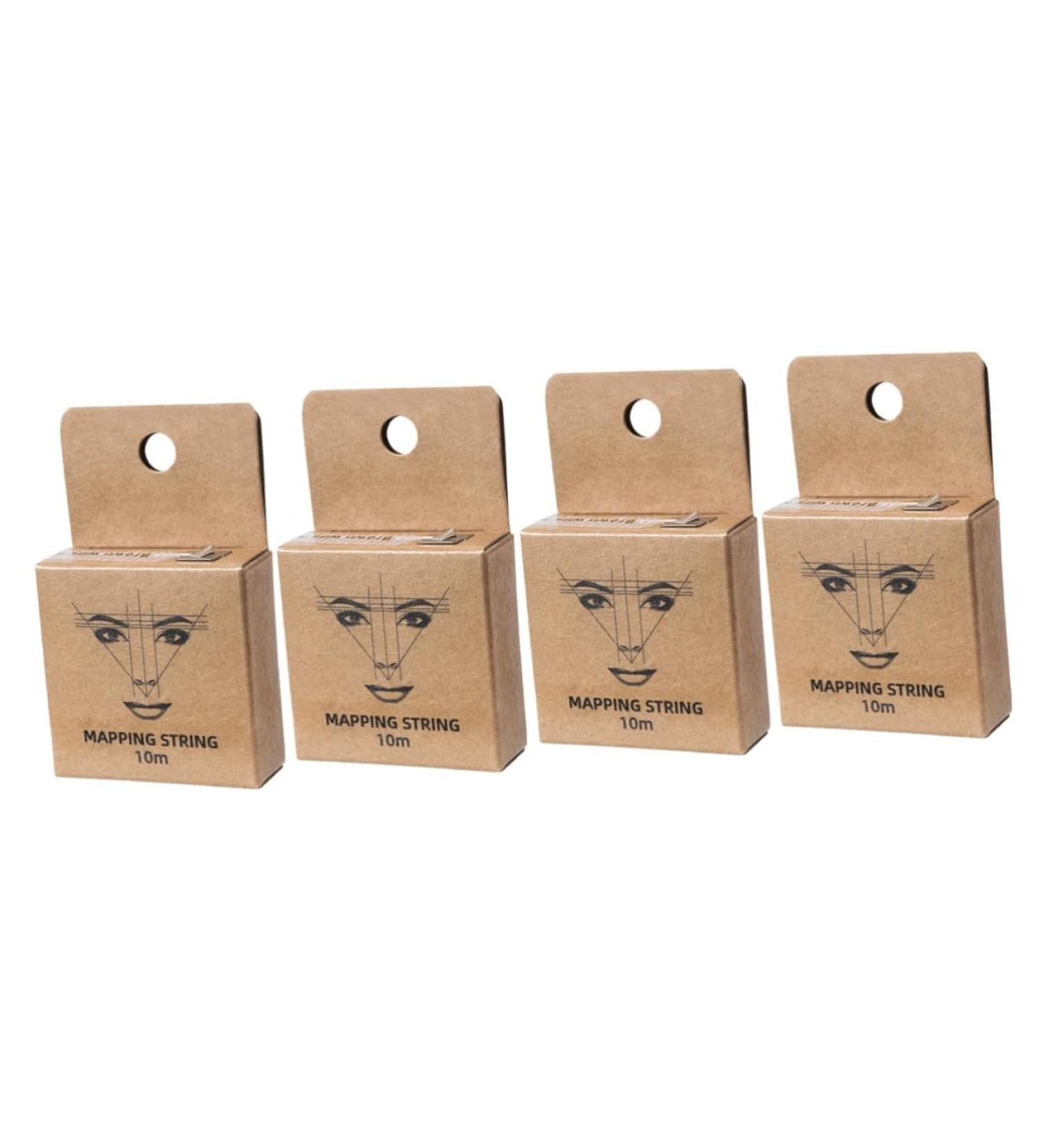 Baluue 4 Pcs Brown Makeup Gadgets Eyebrow Mapping Ruler Ink Line Embroidery Ink Makeup Supply 7.5x4.5cmx2pcs Brownx2pcs - Buy Online on SooperMarket.com