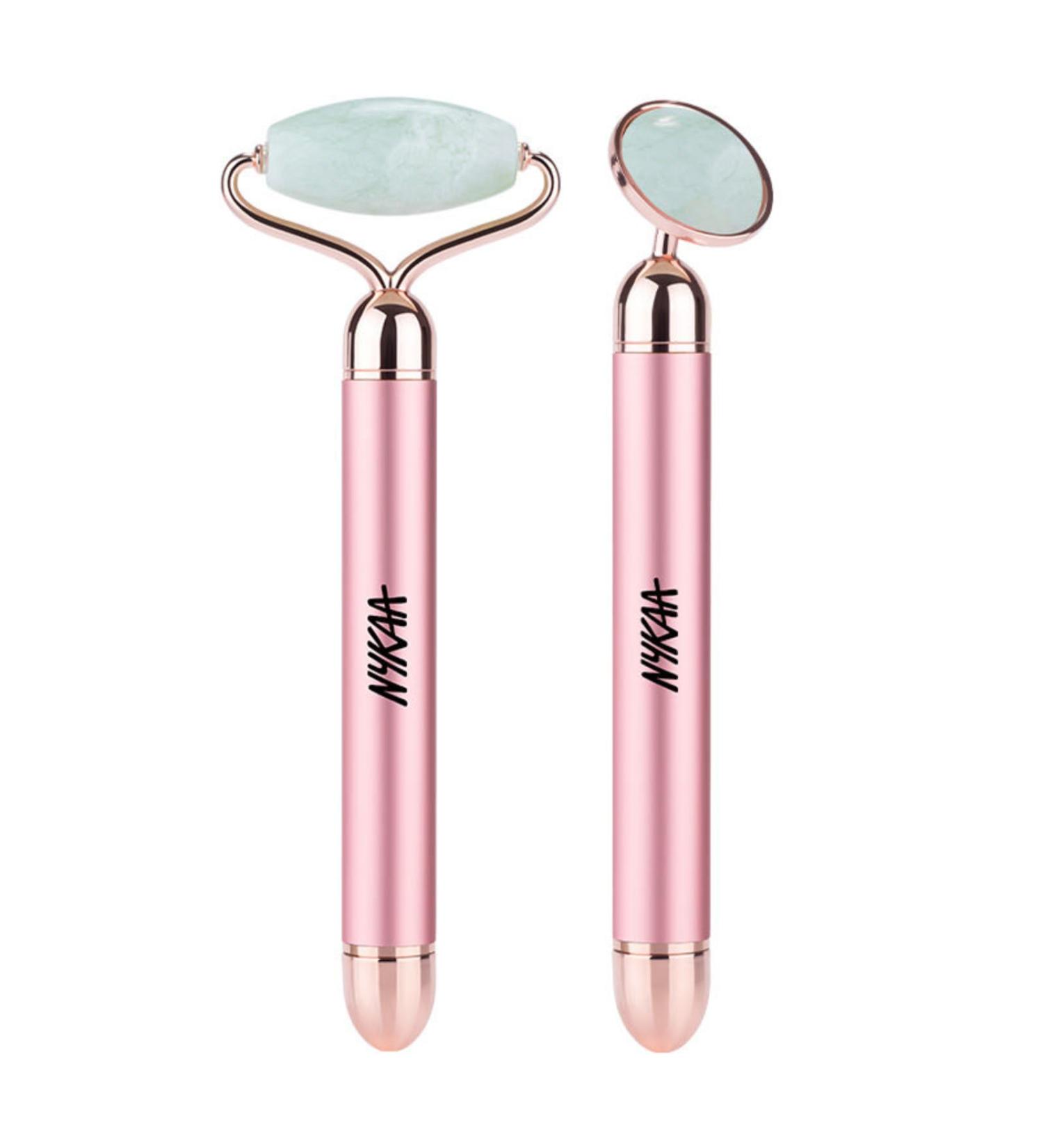 Nykaa Naturals Green Jade Vibrating Face Roller - Tone Muscles Reduce Eye Bags Prevent Acne & Dark Circles - 1 pc - Buy Online on SooperMarket.com