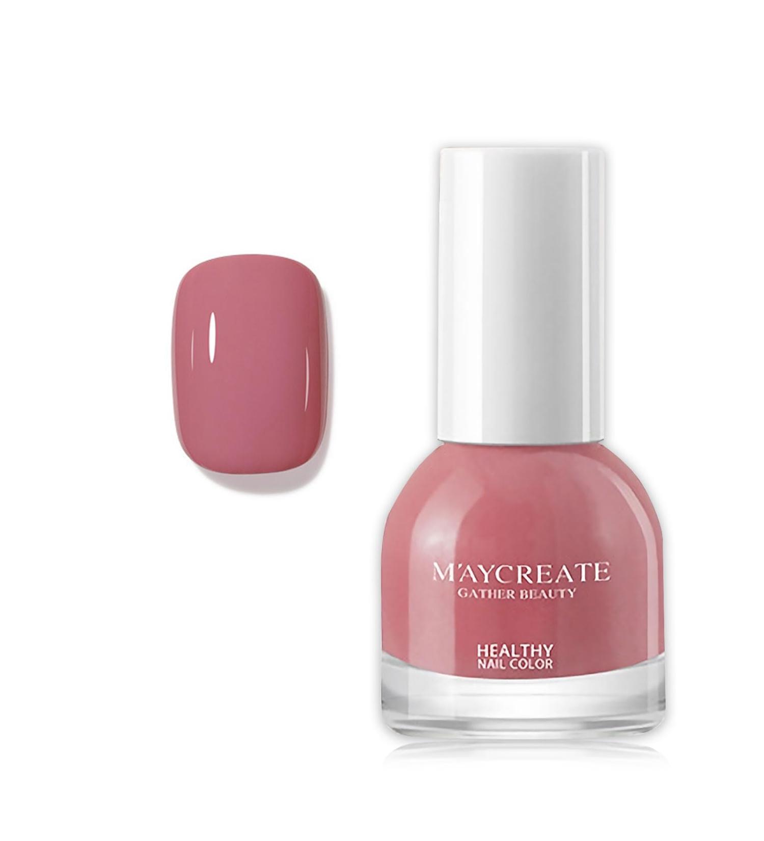 TBeautfave Red Nail Varnish Peeling off Nude Nail Polish Quick Dry Long Lasting Nail Polish Non-Toxic Water Based Pink Nail Polish No Need Cure Nail Varnish at Home Manicure Red bean paste - Buy Online on SooperMarket.com