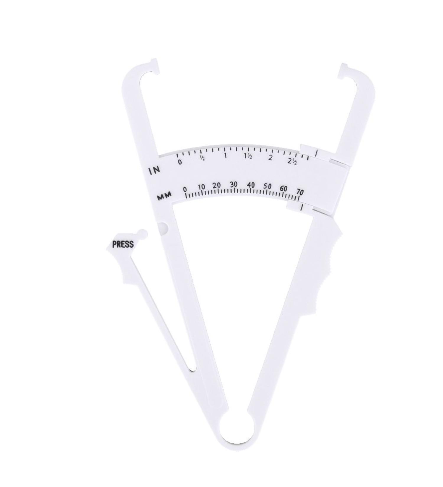 Mag Ideal Body Fat Calipers - Accurate Body Fat Test & Skin Fold Measurement Device for Weight Loss & Fitness - White - Buy Online on SooperMarket.com