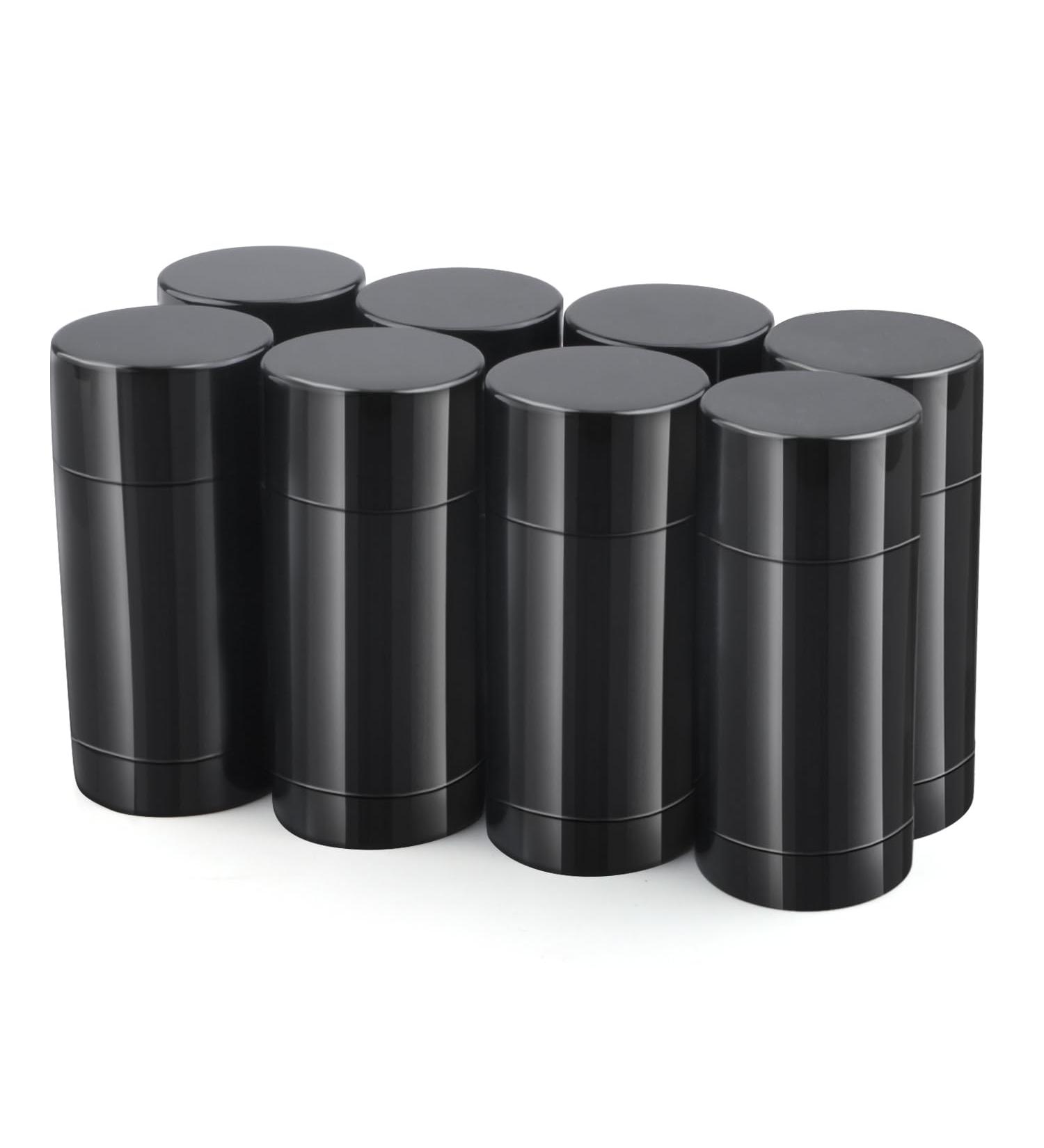 8 Pack 1 Oz Deodorant Containers Empty Black Plastic Twist-up Deodorant Tubes Bottom Filling DIY Travel Refillable Lip Balm Tubes Container - Buy Online on SooperMarket.com