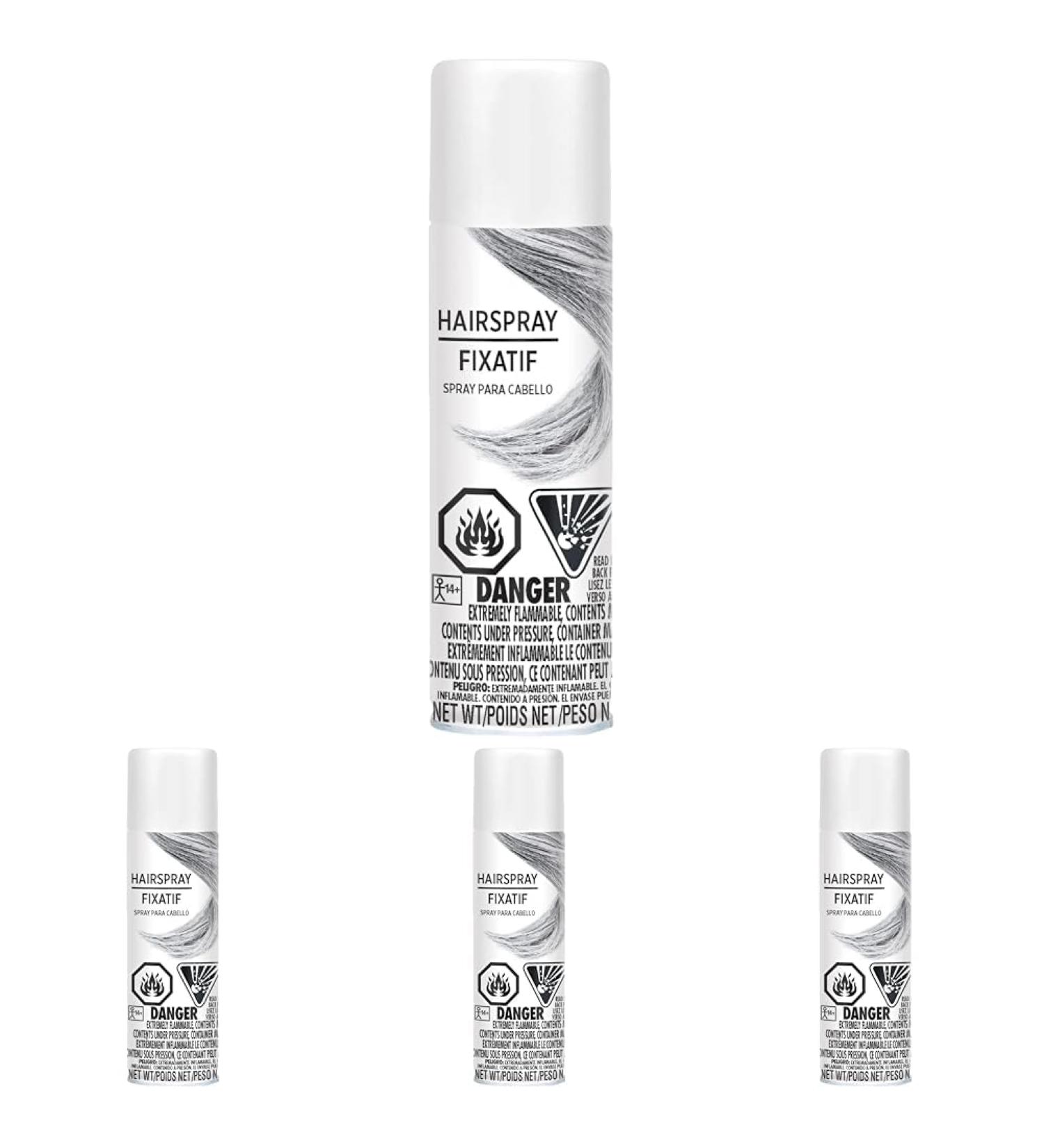 Hypo-Allergenic White Hair Spray - 3 oz. - Perfect Party Accessory 1 Pc. (Pack of 4) 3 Ounce (Pack of 4)