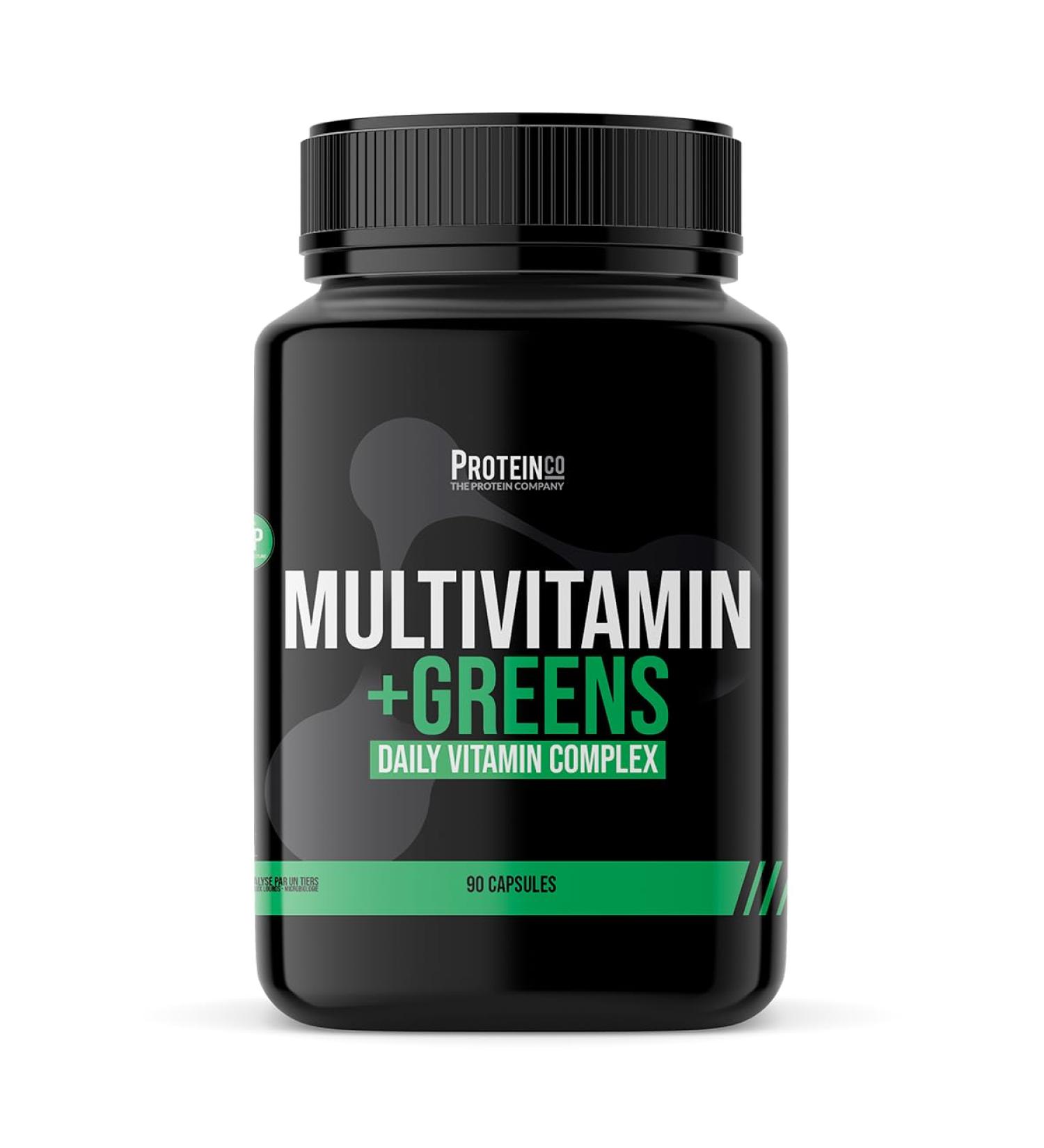 ProteinCo | Multivitamin + Greens | Minerals | Vegan Capsules | Daily Vitamins for Men & Women | 90 capsules - Buy Online on SooperMarket.com