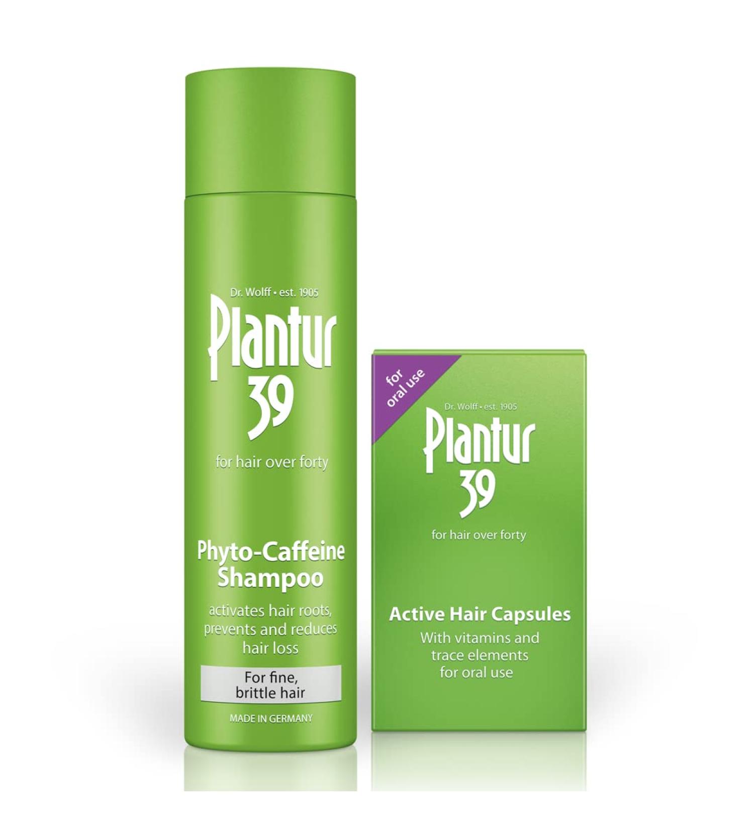 Plantur 39 Caffeine Shampoo and Hair Capsules Set - Prevents Hair Loss, Supports Growth & Thickening - Buy Online on SooperMarket.com