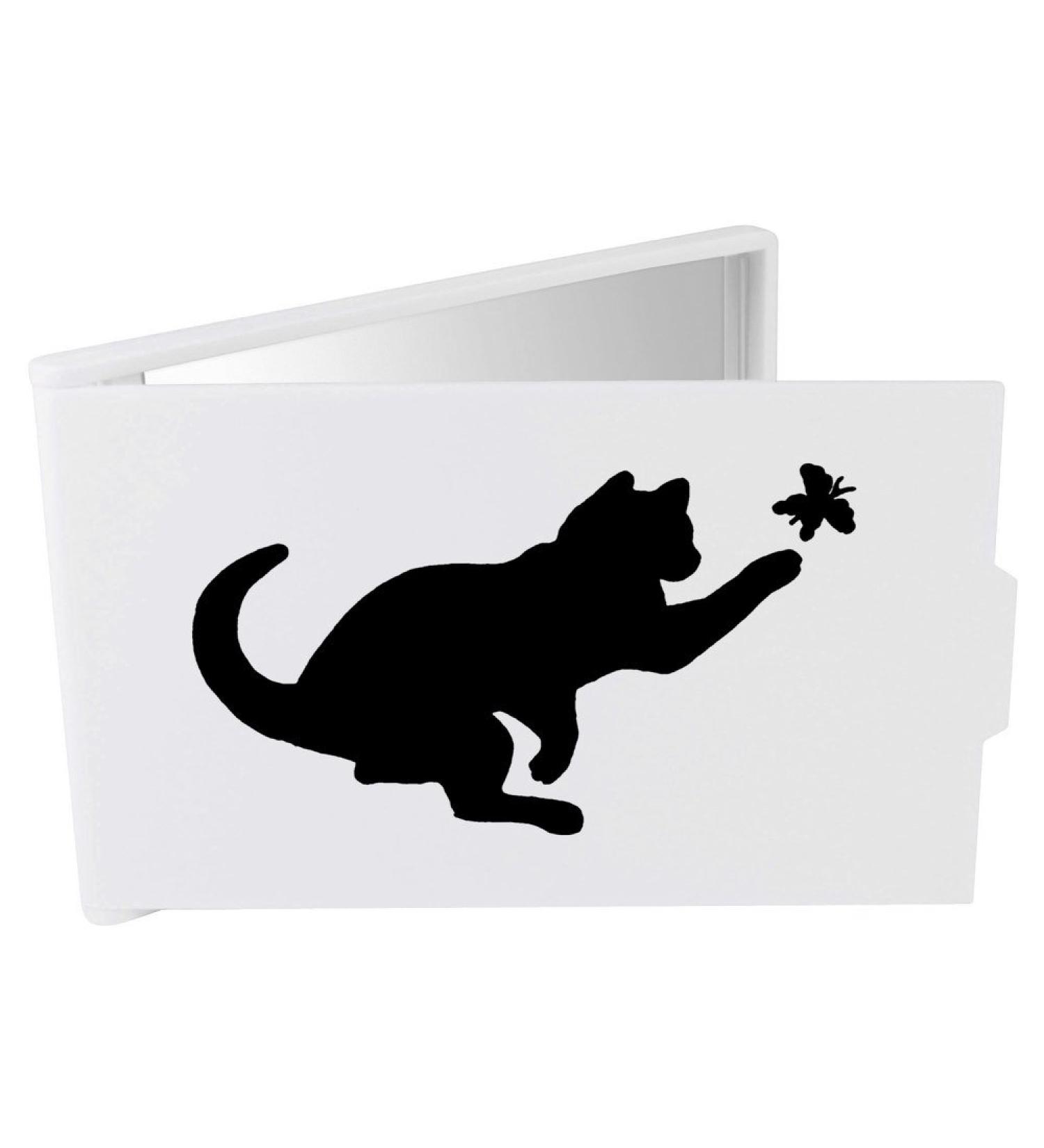 Azeeda 'Cat Chasing Butterfly' Compact/Travel/Pocket Makeup Mirror (CM00008278)