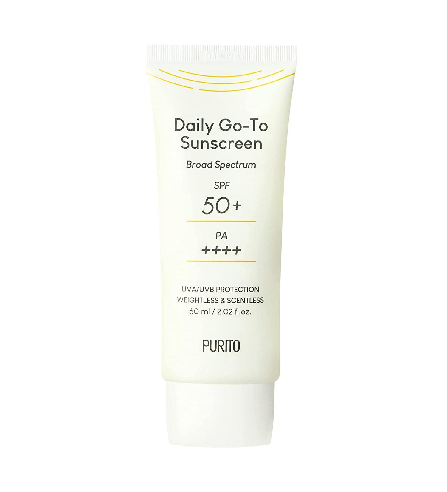 Purito Daily Go-To Sunscreen 60ml SPF 50+ PA++++ UVA/UVB Broad-Spectrum Protection - Buy Online on SooperMarket.com