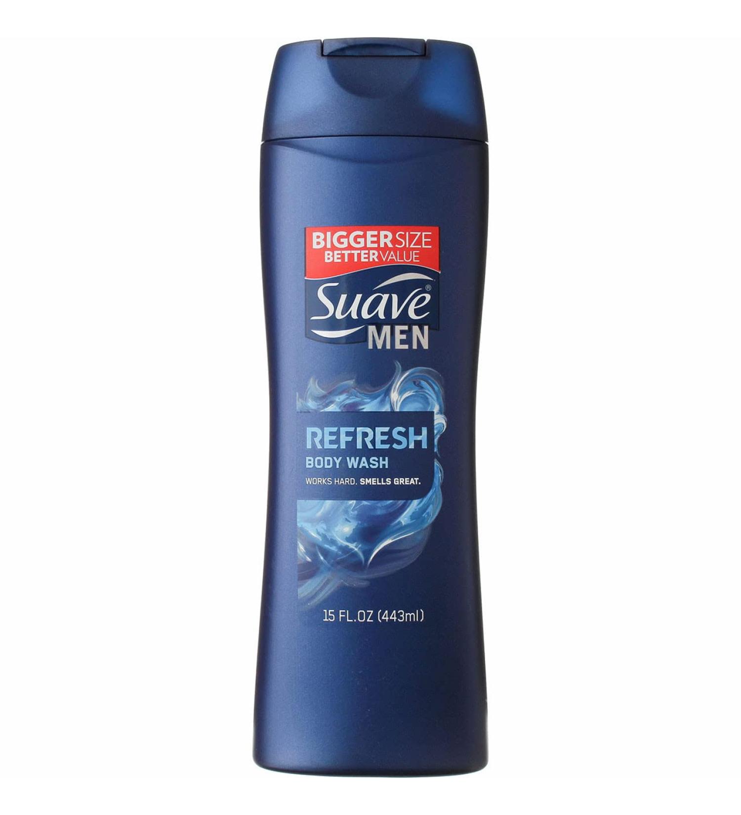 Suave Men Refreshing Body Wash 15 oz 2-Pack - Hydrating Formula - Buy Online on SooperMarket.com