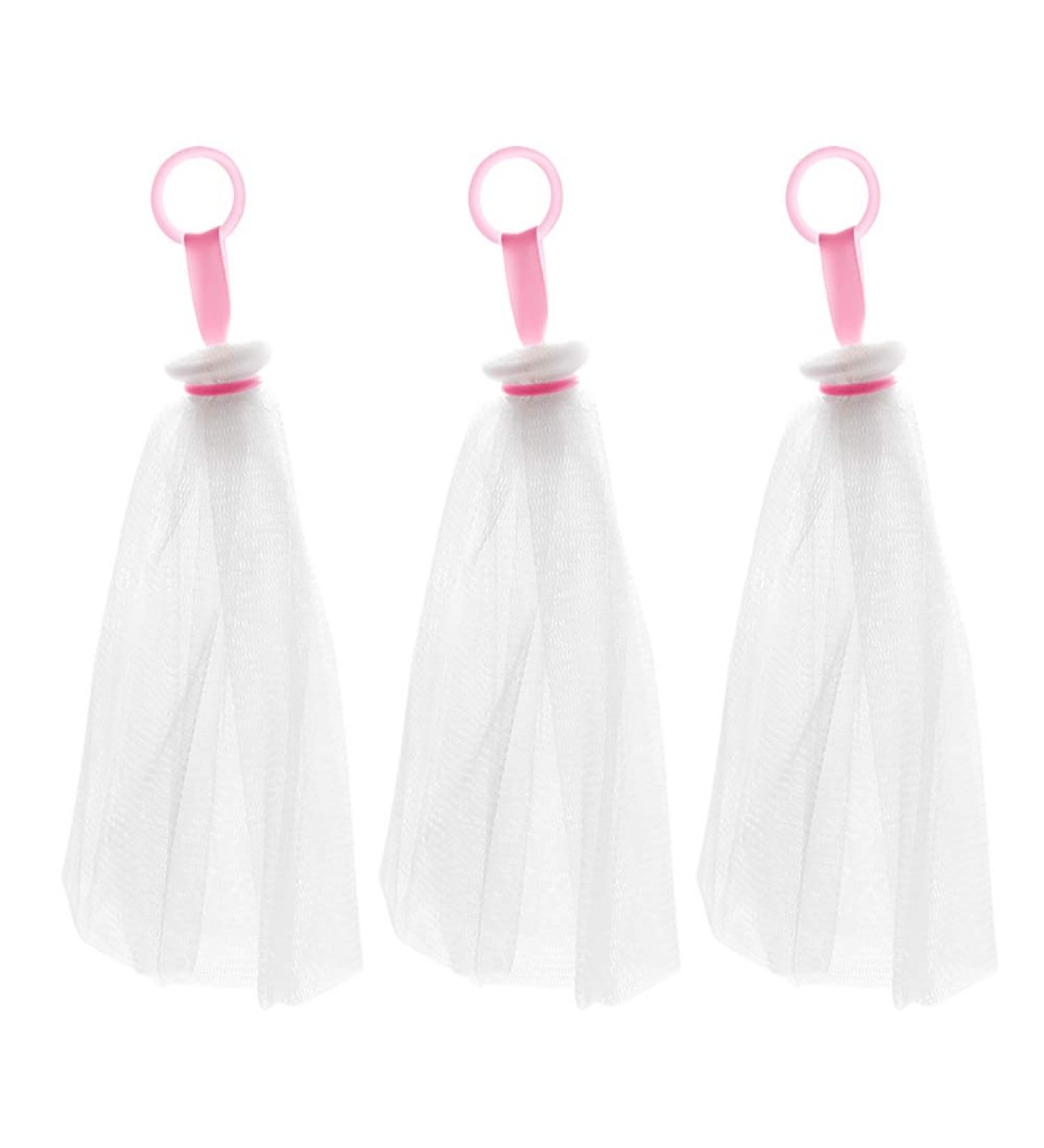 Shop Pieces Foam Net Facial Cleansing Shower Bubble Net - Easy Mesh Bag with Suspension Ring for Luxurious Cleansing - Buy Online on SooperMarket.com